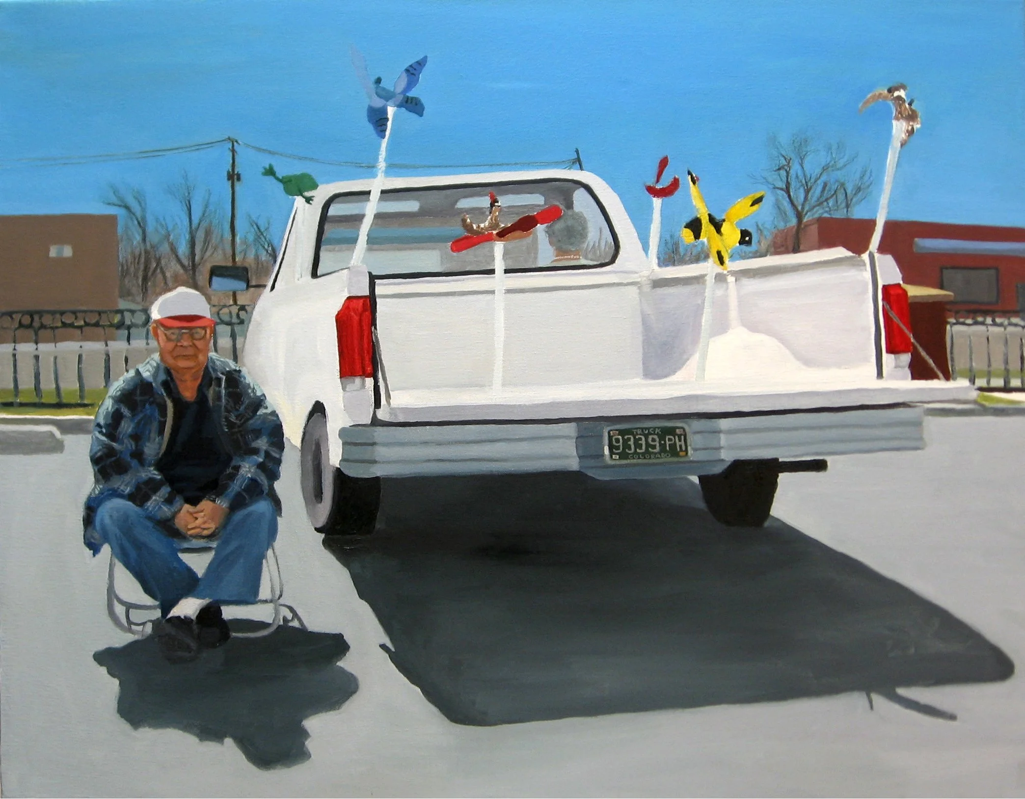 Whirly Gig Salesman (painted from a photo)