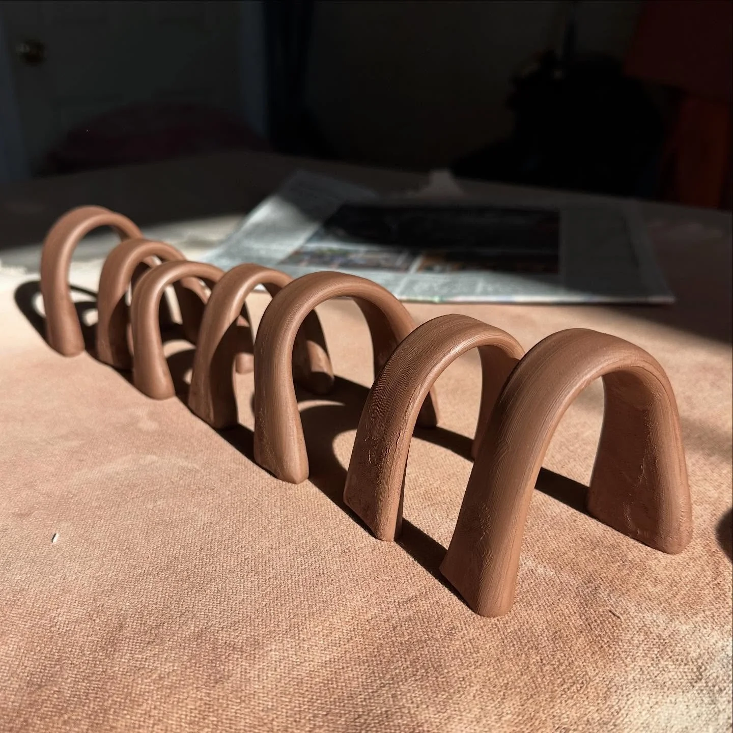Sunny afternoon of handle making @theclayschool