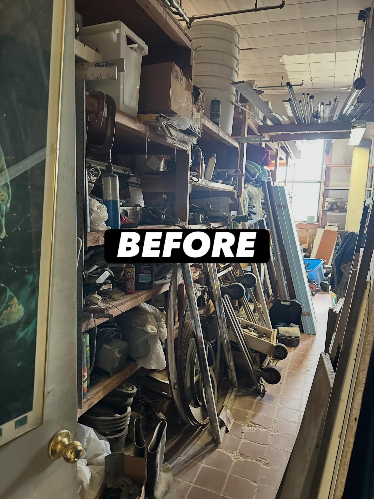 BEFORE &amp; AFTER (swipe for After) of the new studio space. Taken endless hours to transform this space. Seemed overwhelming for a while there! But we are on schedule to open May 1 😍😍😍🤩🤩🤩❤️❤️❤️ 

#theclayschool #essexcountycreates #studioreno