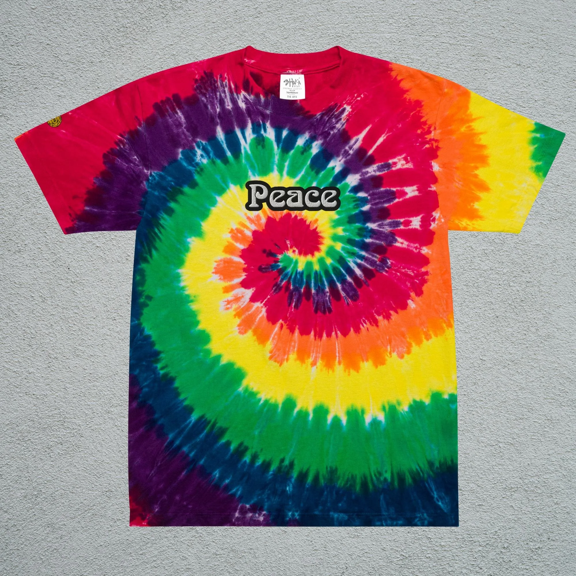 "Peace" oversized tie-dye t-shirt