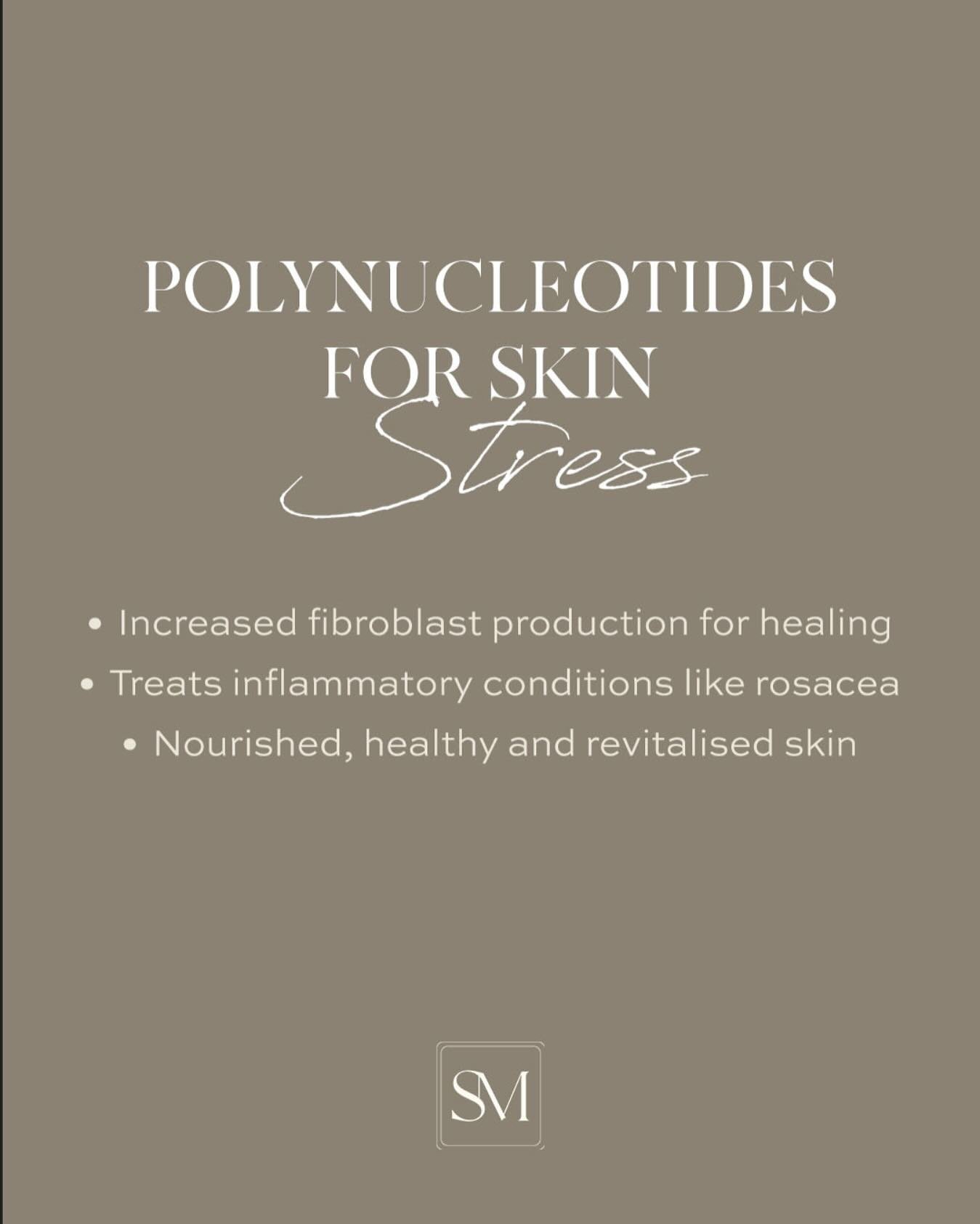 P O L Y N U C L E O T I D E S
•
Stressed skin needs more than just hydration — it needs deep cellular repair.
🐟Polynucleotides are the next-generation solution, working at a cellular level to restore, heal, and rejuvenate.
🐟Whether