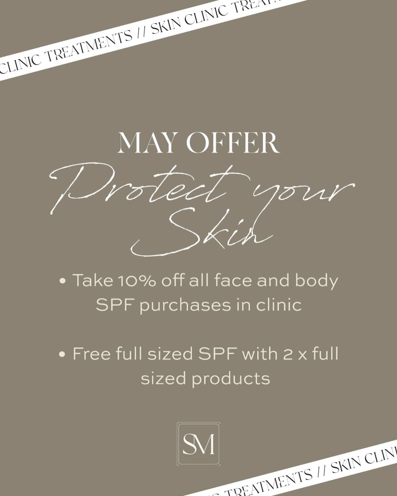 The sun is shining, and its Skin Cancer awareness month so it’s only right to give you some little offers on SPF
It’s not just for summer, you should be wearing an SPF every day!
#skincancerawareness #sunsafety #skincare #skinclinic #s