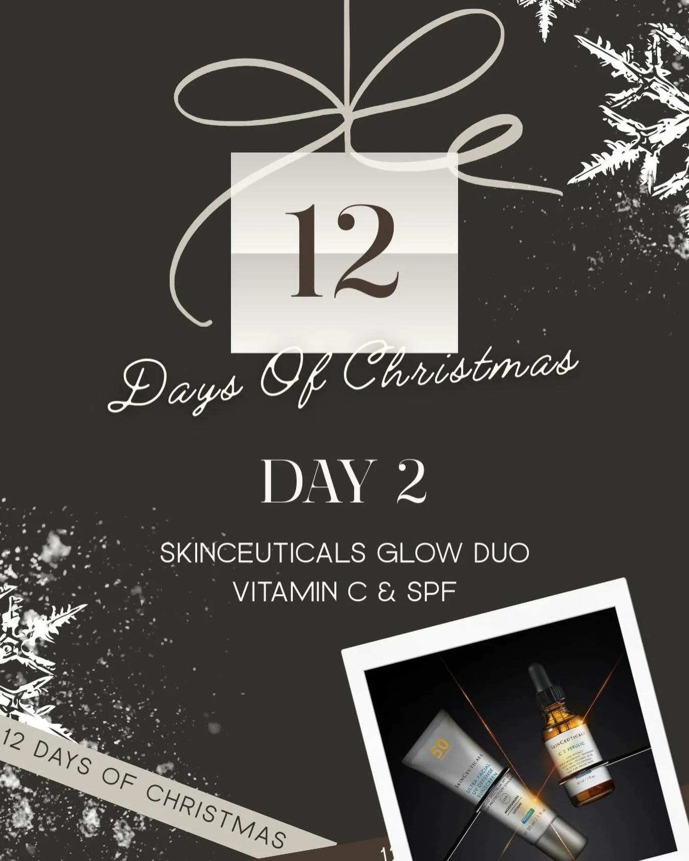 Day 2

Keep your glow going strong with my favourite duo of skincare. 

Vitamin C is a great antioxidant to target fine lines, signs of ageing, skin tone and texture. It works perfectly with your SPF to protect your skin. And SkinCeuticals is the OG 