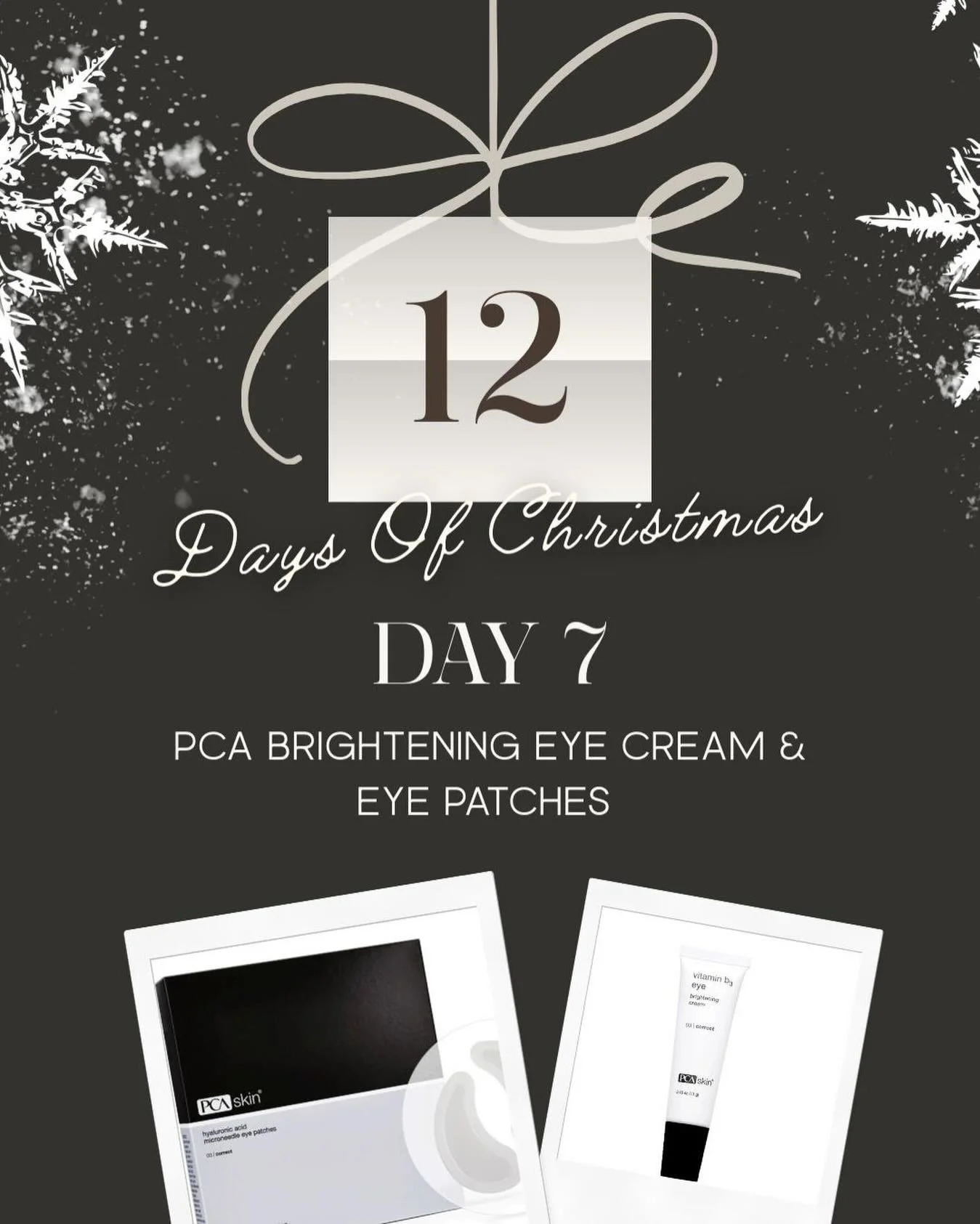 D A Y  7 

&bull;

Bright eyed for 2027 with the Brightening B3 Eye Cream and Hyaluronic Acid Microneedle eye patches 

🎄 Tag a friend 
🎄 Like the post 
🎄 Follow the page 

#eyecream #pcaskin #giveaway #christmas