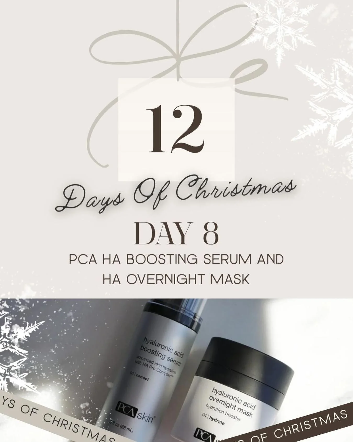 D A Y  8 

My absolute favourite for winter hydration. Hyaluronic Acid Boosting serum and overnight mask from @pcaskin_uk 

🎄Like the post 
🎄Tag a Friend 
🎄 Make sure you&rsquo;re following

#haboostingserum #haovernightmask #pcaskin #skinclinic