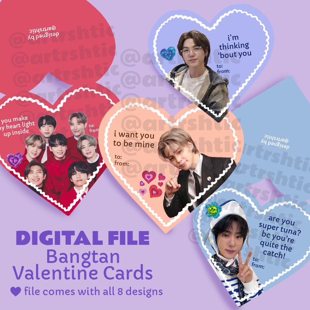 [DIGITAL DOWNLOAD] Bangtan Valentine Cards
