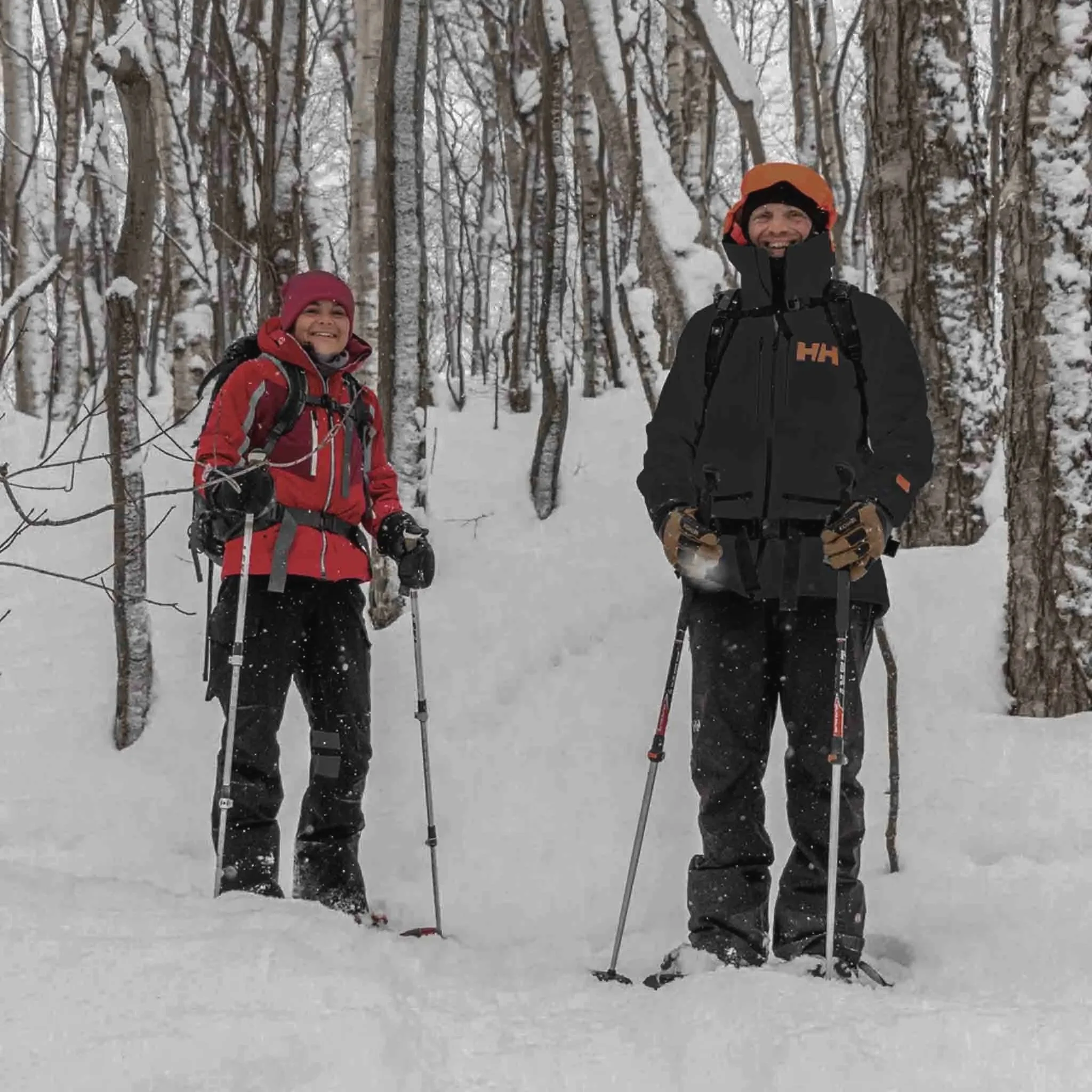 Snowshoeing holiday Niseko, Winter family photography Japan, snowshoeing tour, snowshoe tour, Niseko couple photo session