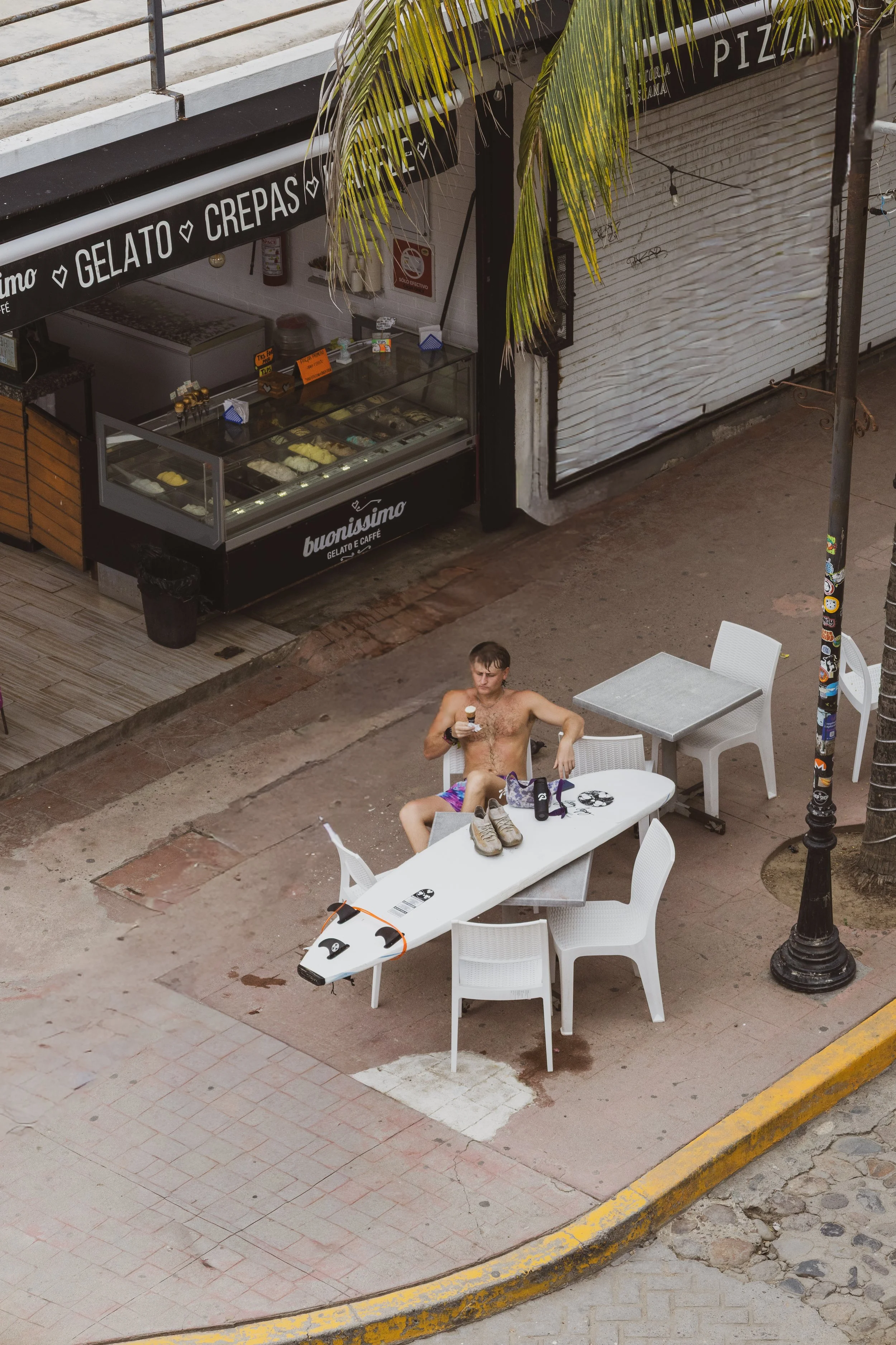 Surf and street life in downtown Sayulita near Hotel Sayulita Central and Sayulita Beach.