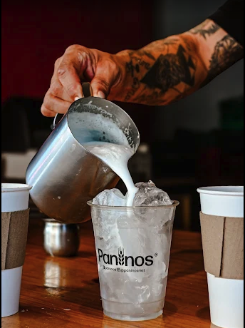 Coffee and fresh pastries at Paninos Coffee Window in downtown Sayulita