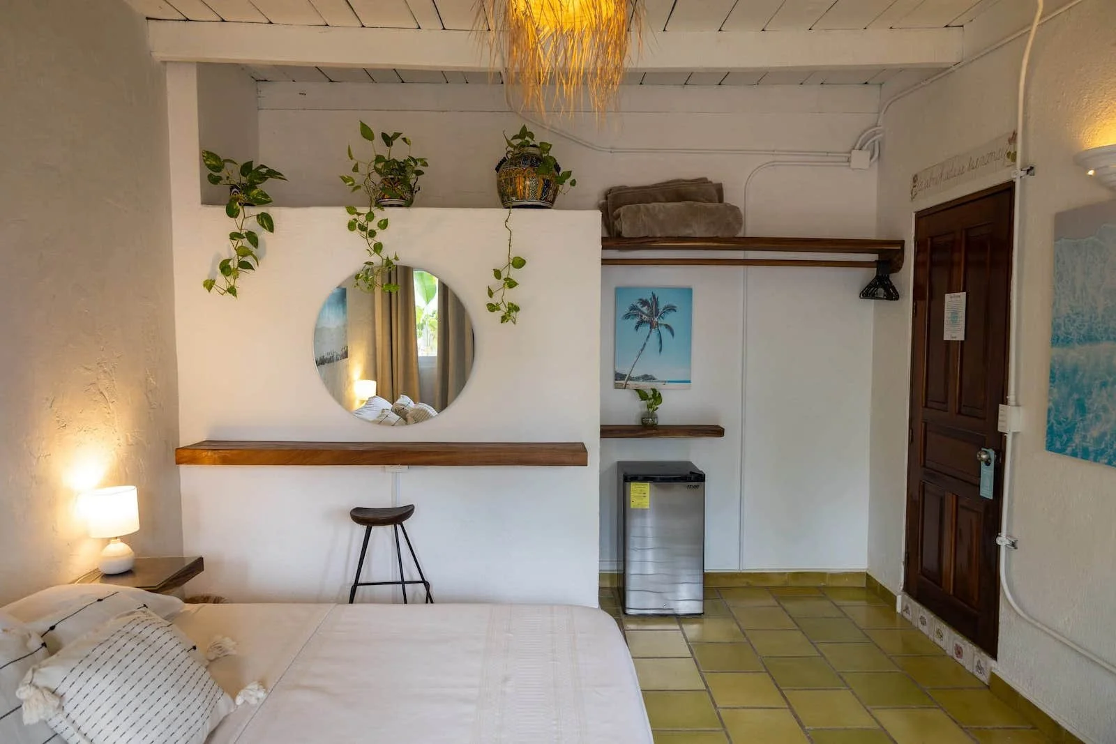 Boutique hotel room with balcony at Hotel Sayulita Central in downtown Sayulita.