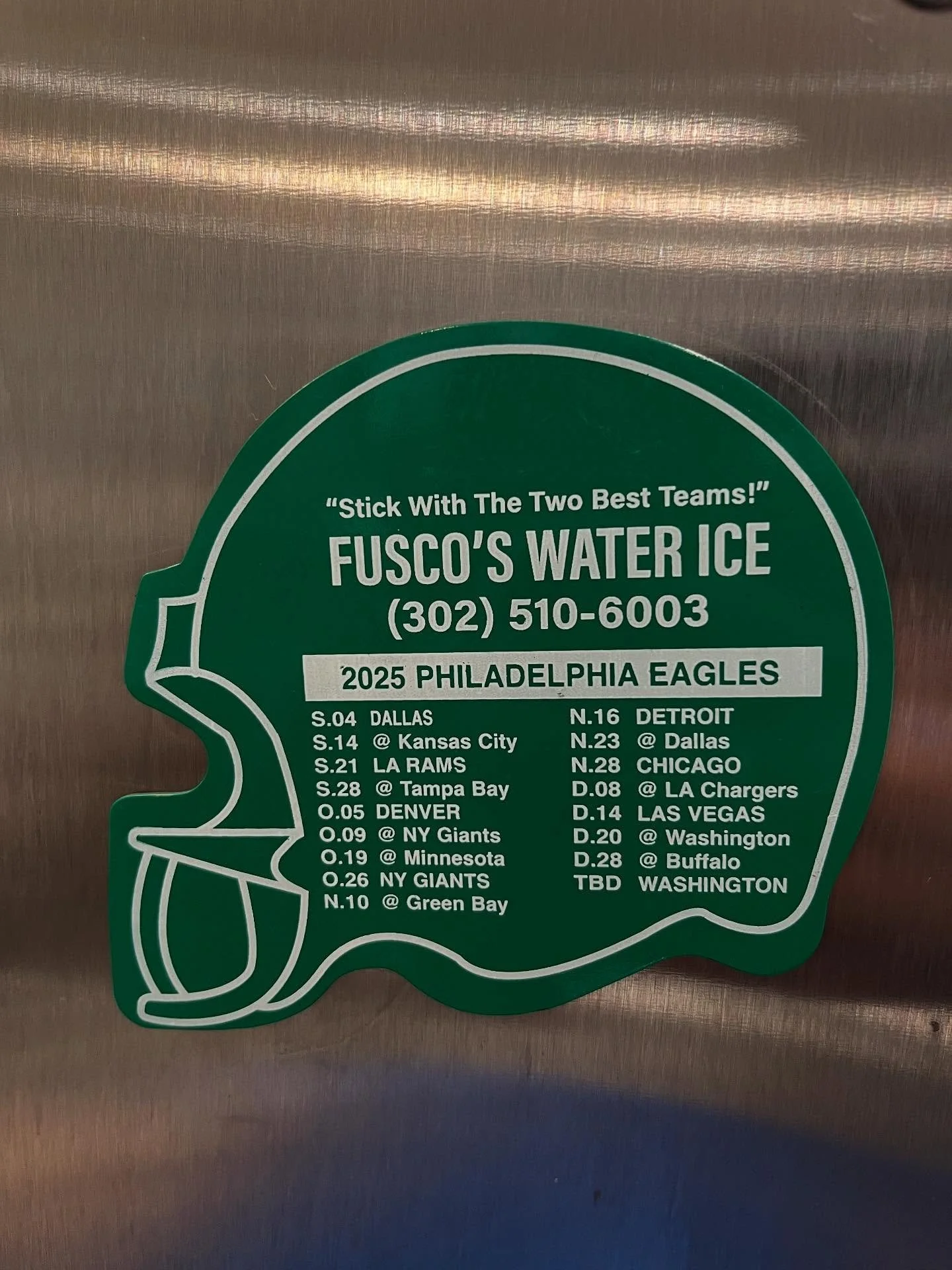 Get 1 FREE Eagles π¦
Game schedule magnet when you purchase a quart of water ice or ice cream!!!!
Starting today, while supplies last.
#gobirds