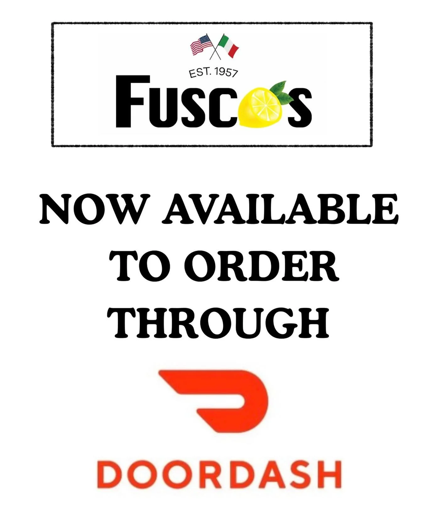 Fusco’s delivery has arrived!!!