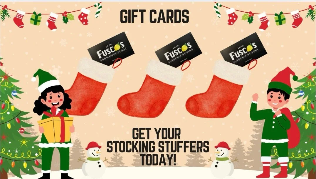 Fusco&rsquo;s gift cards make for a perfect stocking stuffer!!! Start someone&rsquo;s Christmas morning off extra special!!!