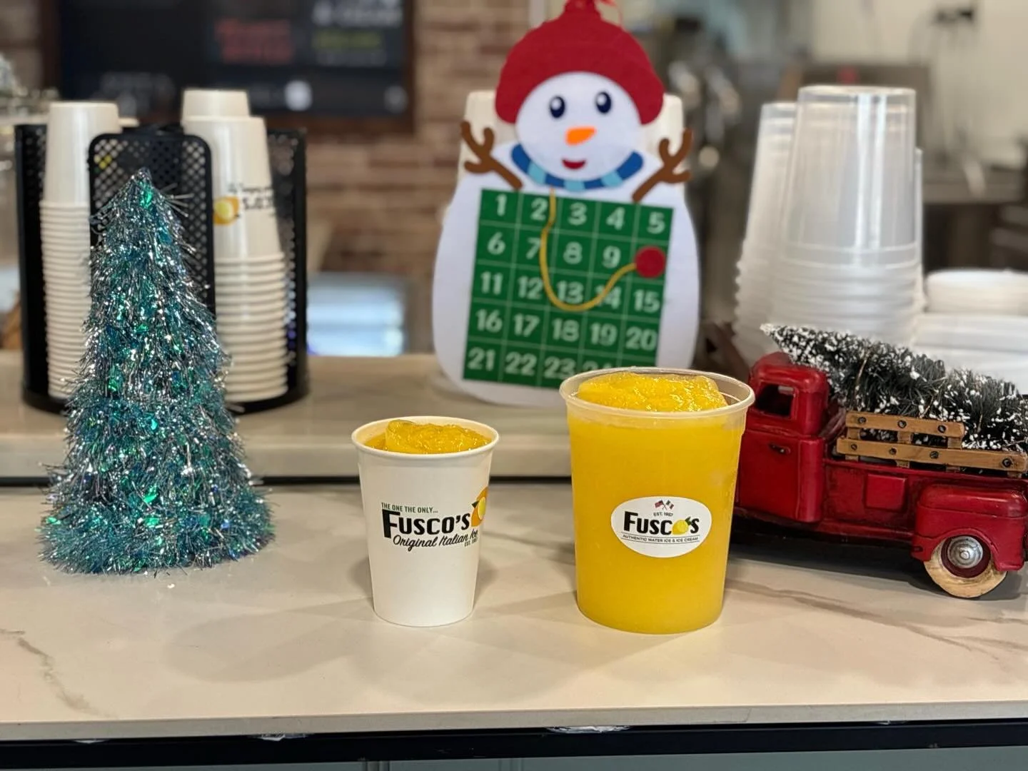 Rotating Mango Water Ice back in!! 2 flavors of the week, Mango 🥭 &amp; Lemon 🍋