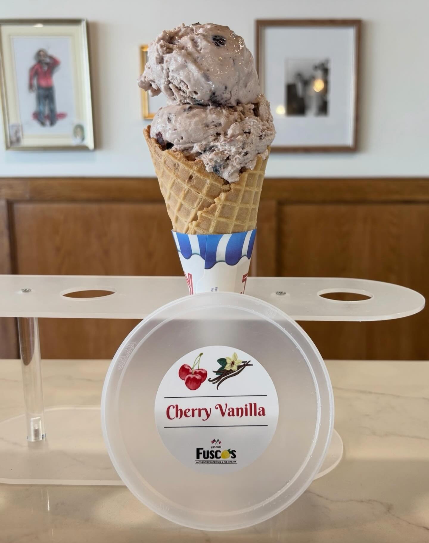 🚨 ‼️ New Flavor Alert‼️ 🚨 Cherry Vanilla is now available in scoops, quarts, milkshakes &amp; affogatos. Also available on DoorDash!