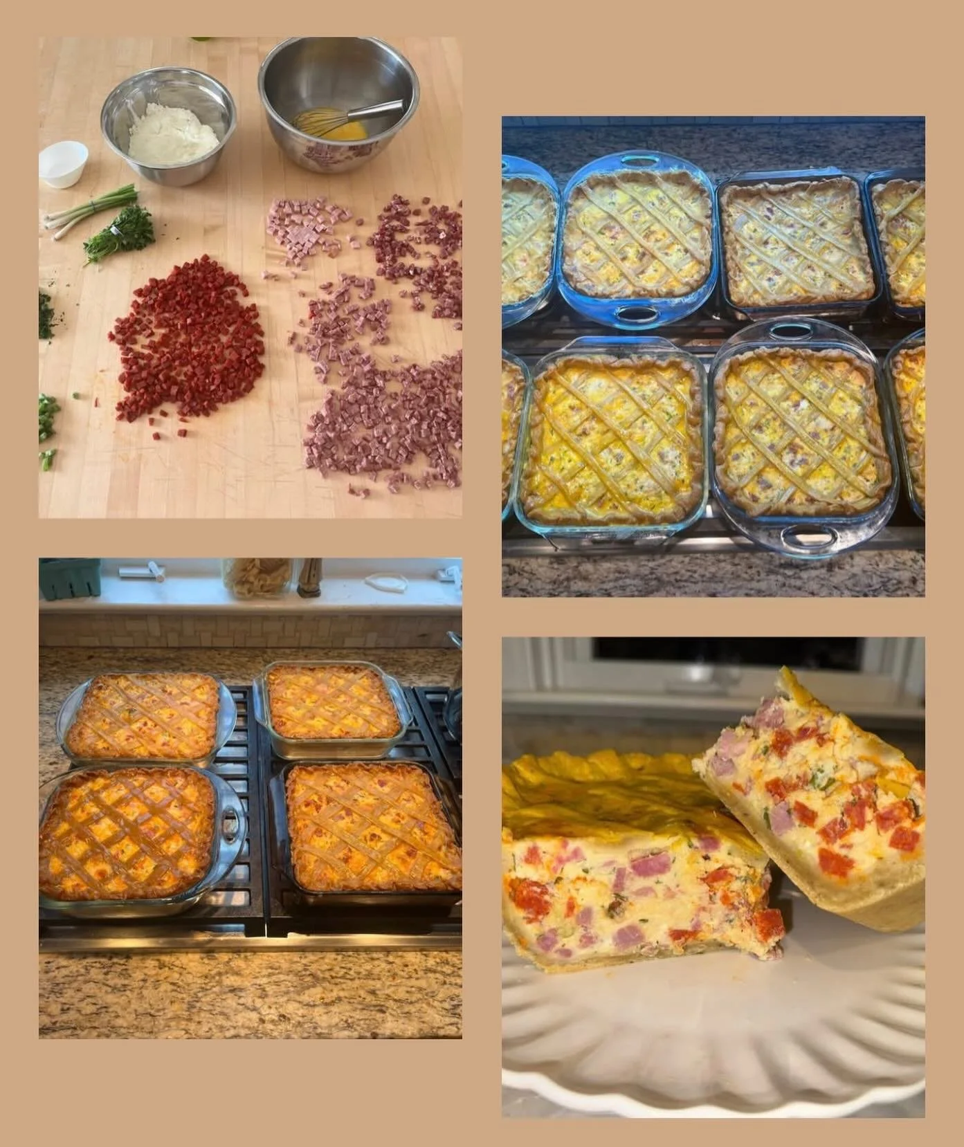 Pizza Rustica! Easter is quickly approaching, so preorder your Easter Pies now! 
Fully loaded with ricotta, mozzarella, prosciutto, salami, pepperoni and soppressata. 🤤 

Size: 9x9 
Whole pie - $68
Half pie - $36

To order, please DM or email Fuscos