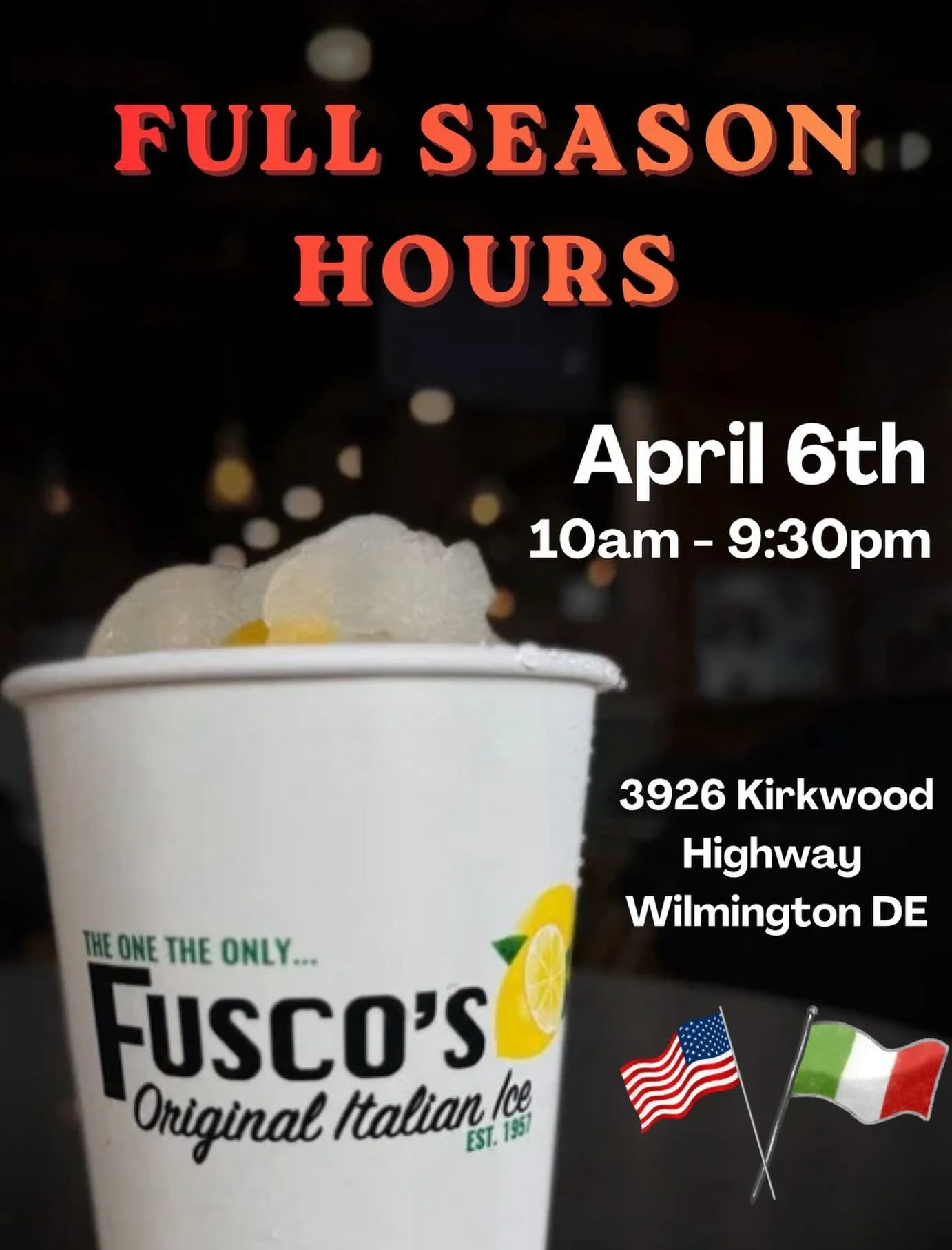 📣 April 6th we go full time at Kirkwood 📣 10:00am-9:30pm every day!!!! 
Excited for another great season