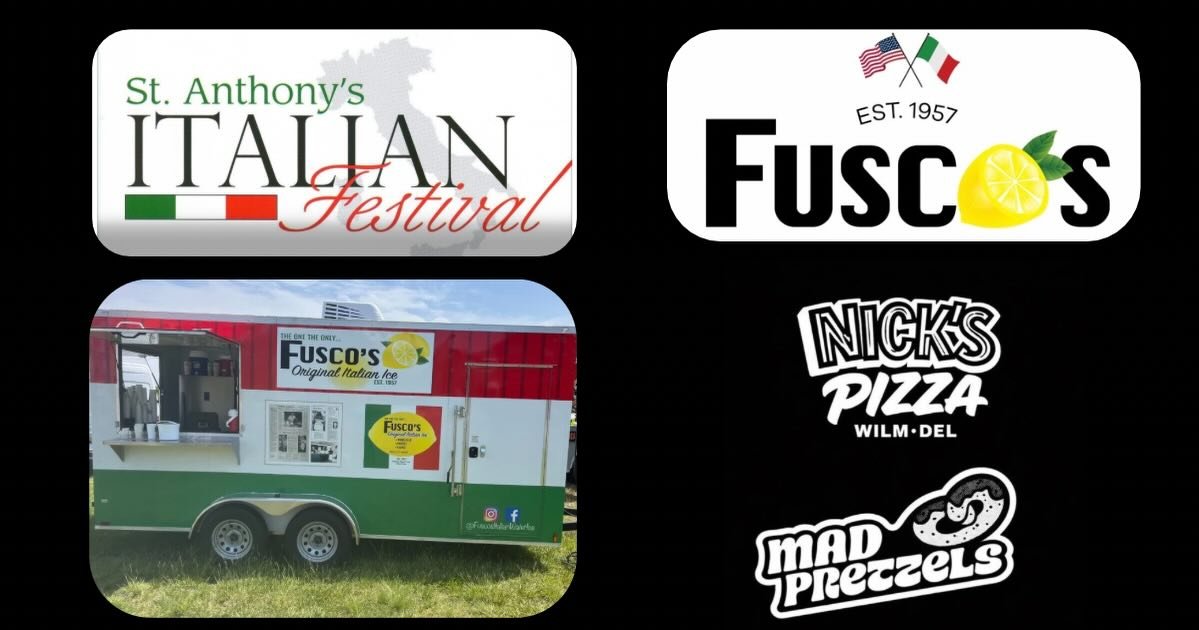 All of your favorites in one spot at the St. Anthony&rsquo;s Italian Festival. 
Be on the lookout for a Fresh Mozzarella making show under the tent, right next to the trailer! 🇮🇹 💪 
The real deal 🍋 🇮🇹 💧