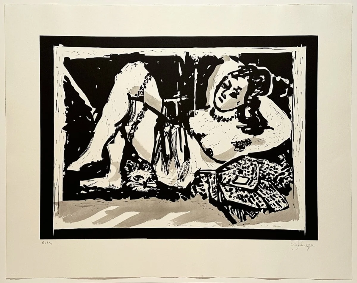 RECLINING FIGURE WITH CAT, 2016