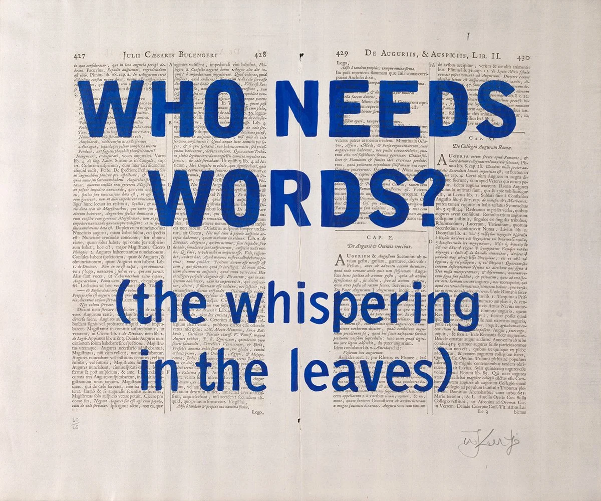 BLUE RUBRICS (WHO NEEDS WORDS), 2018