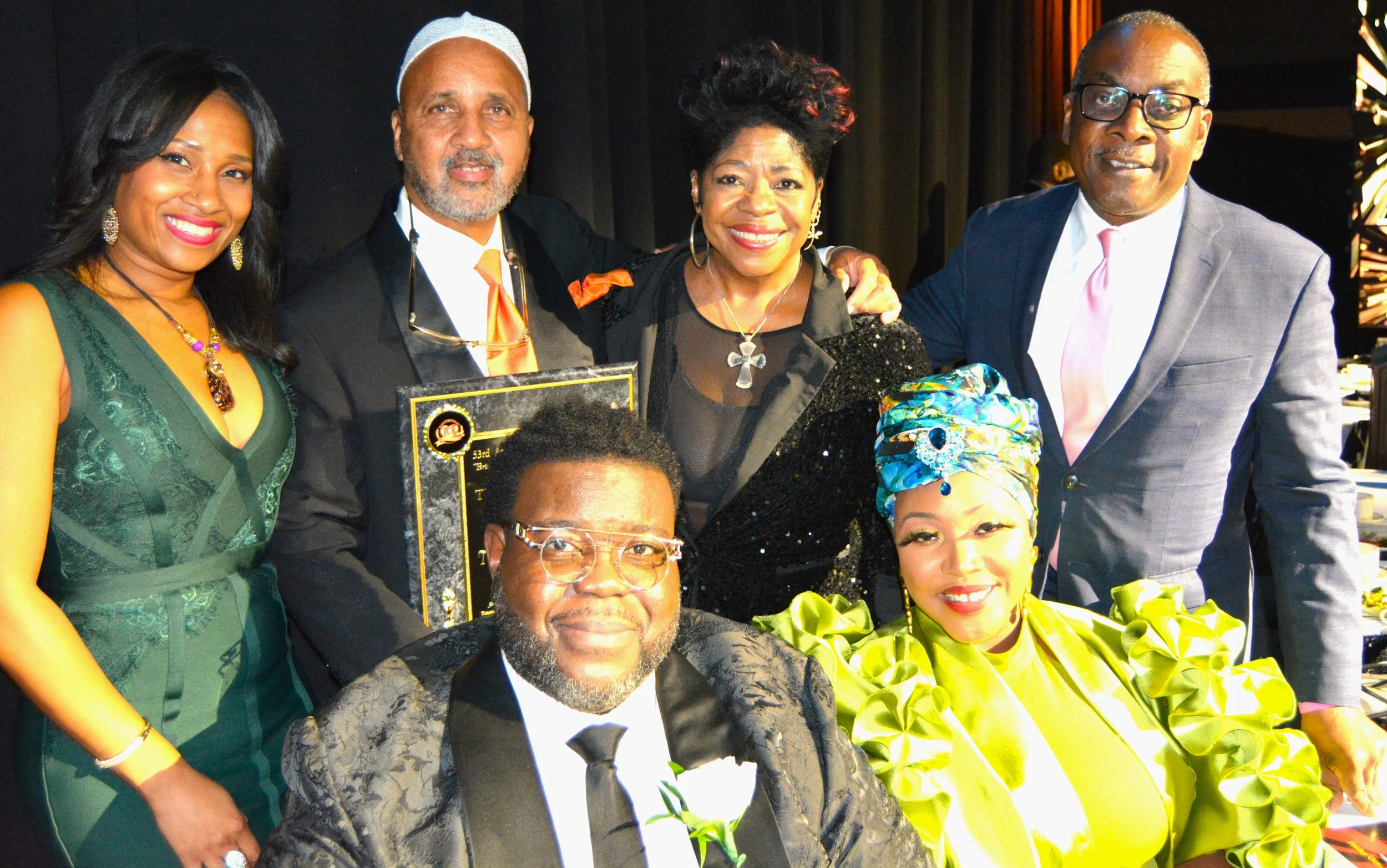 Brandye and Frank Merriweather (Buffalo Criterion Newspaper, Legacy Award  Recipient), Dr. Linda Cray Rrandle (Homecoming Award Recipient), and Byron Brown (Former Buffalo Mayor)