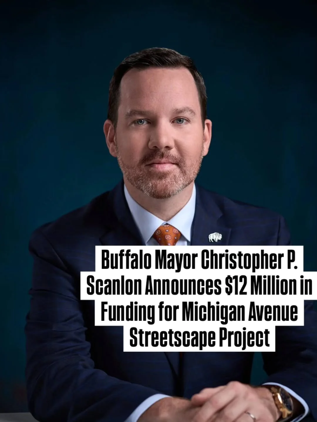 Buffalo Mayor Christopher P. Scanlon Announces $12 Million in Funding for Michigan Avenue Streetscape Project

Total Investment Raises Corridor Revitalization Commitment to $16 Million

Buffalo, NY &ndash; Buffalo Mayor Christopher P. Scanlon today a