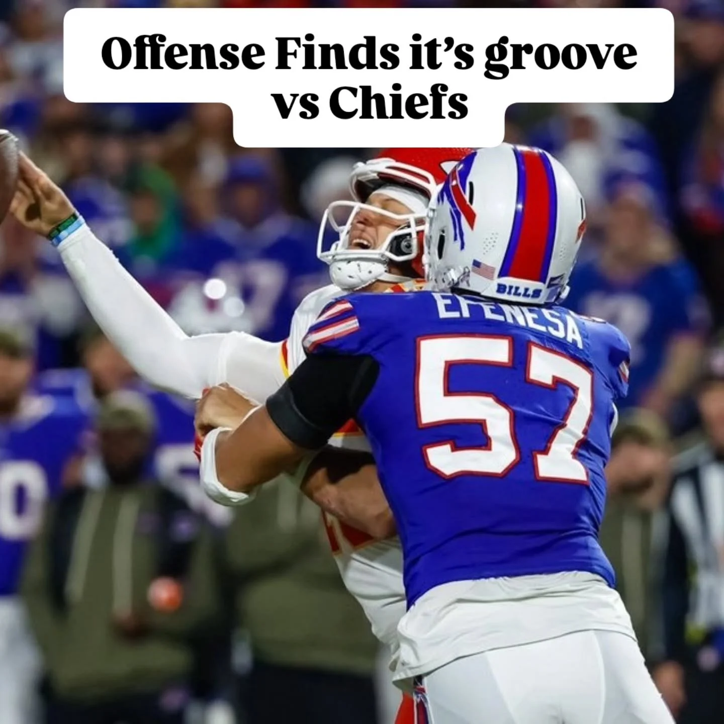 Offense Finds it&rsquo;s groove vs Chiefs
By @patrickfreeman1863 

@buffalobills @chiefs 

The Offense of The Buffalo Bills found its groove vs the Chiefs last week and looks to continue against division rival Miami this week. The key factor, Joe Bra