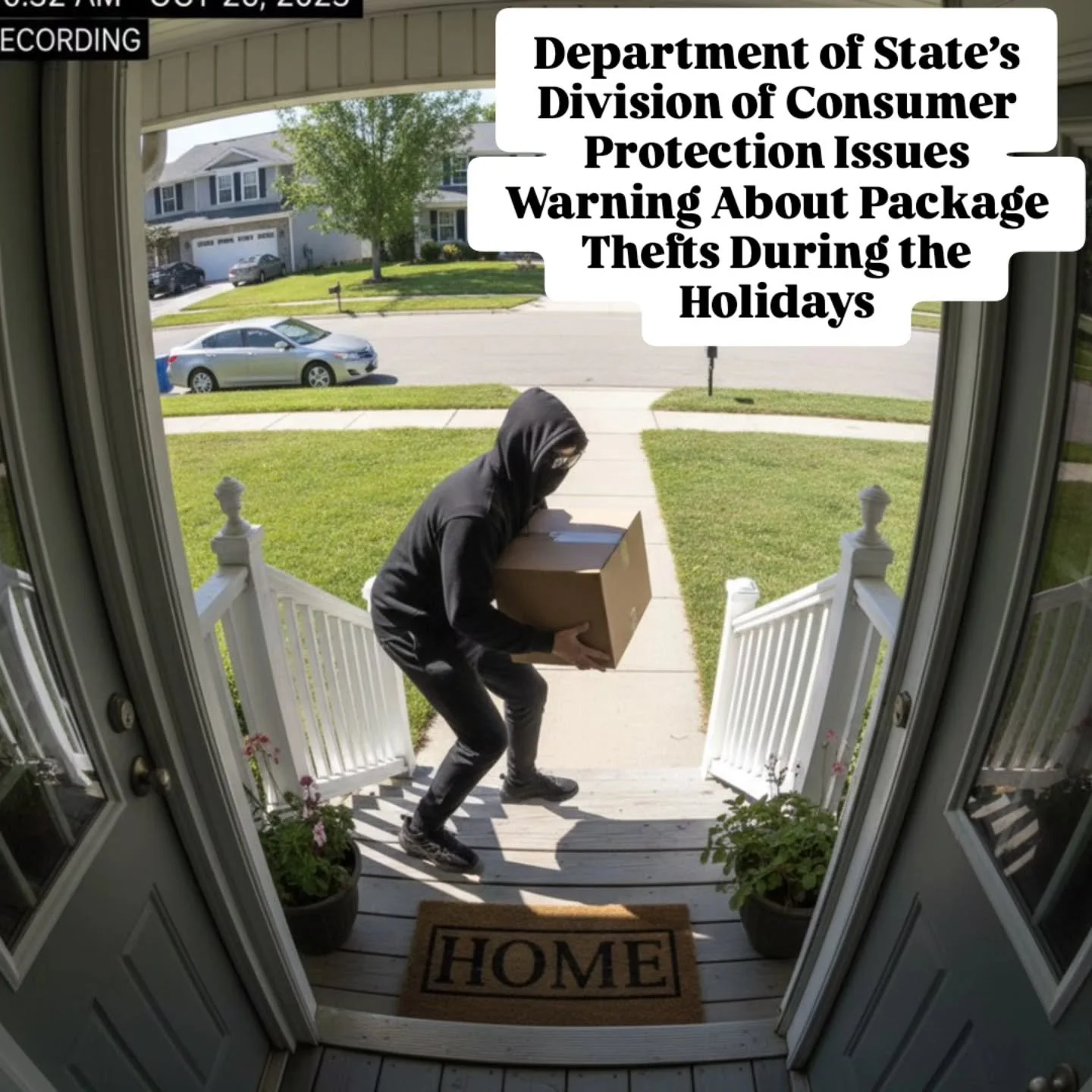 Department of State&rsquo;s Division of Consumer Protection Issues Warning About Package Thefts During the Holidays

The New York Department of State&rsquo;s Division of Consumer Protection is warning consumers about package thefts this holiday seaso