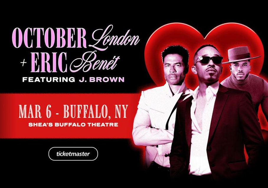 OCTOBER LONDON, ERIC BENÉT AND J. BROWN SET TO HEADLINE SHOW AT SHEA'S BUFFALO THEATRE&nbsp;ON MARCH 6