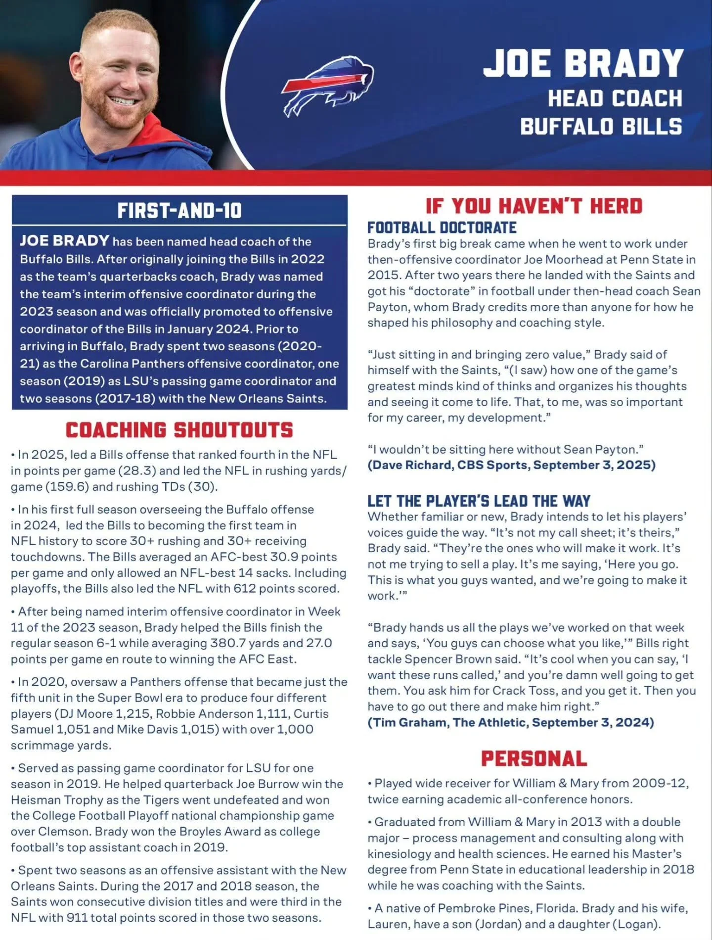 Buffalo Bills name Joe Brady as Head Coach

#716 #buffalobills #billsmafia #joshallen #coachlife