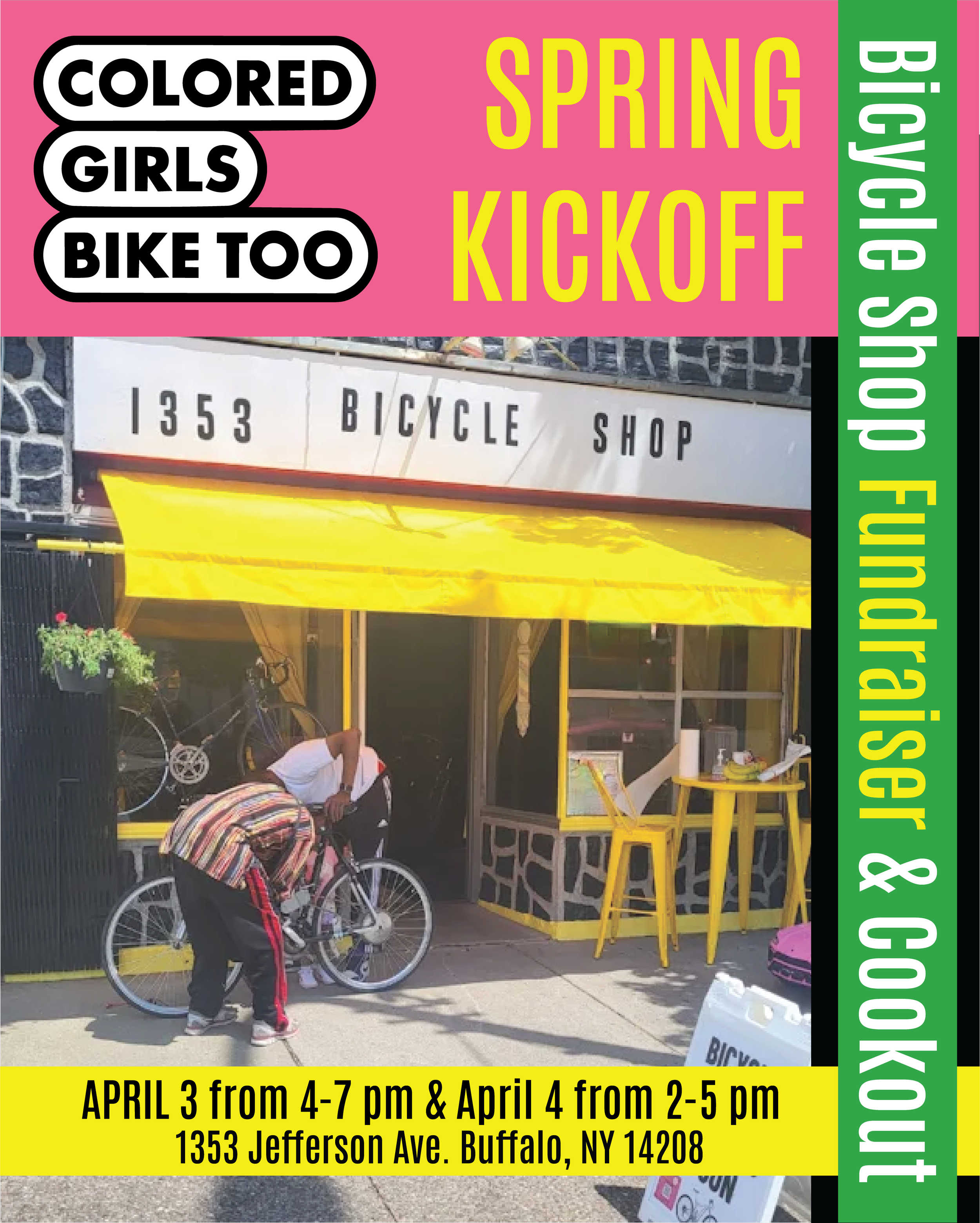 Colored Girls Bike Too Launches Spring Kickoff: Bike Shop Fundraiser &amp; Community Cookout in Buffalo