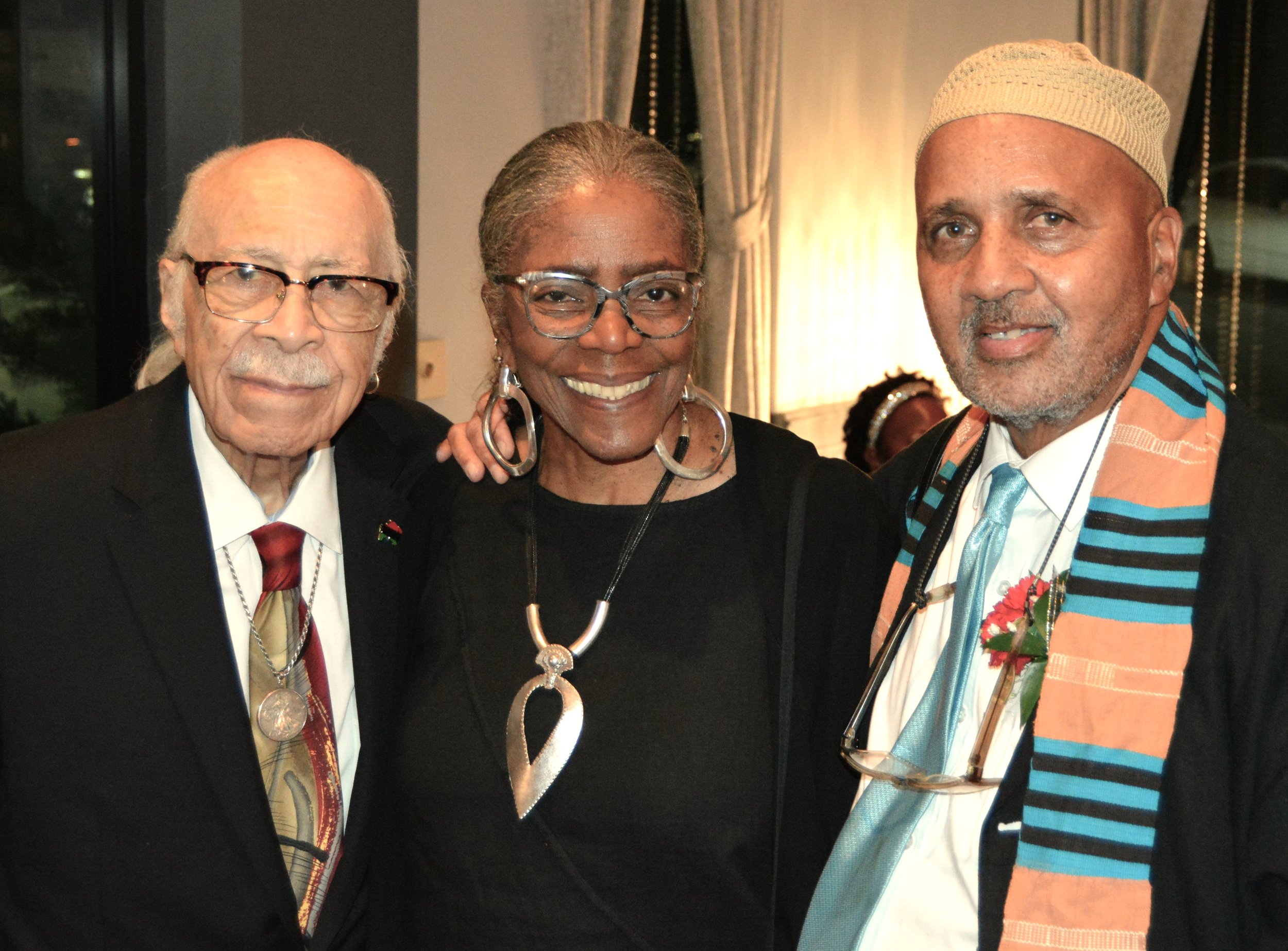 left-to-right Chief Clifford Bell,  Valeria Cray, Frank Merriweather III