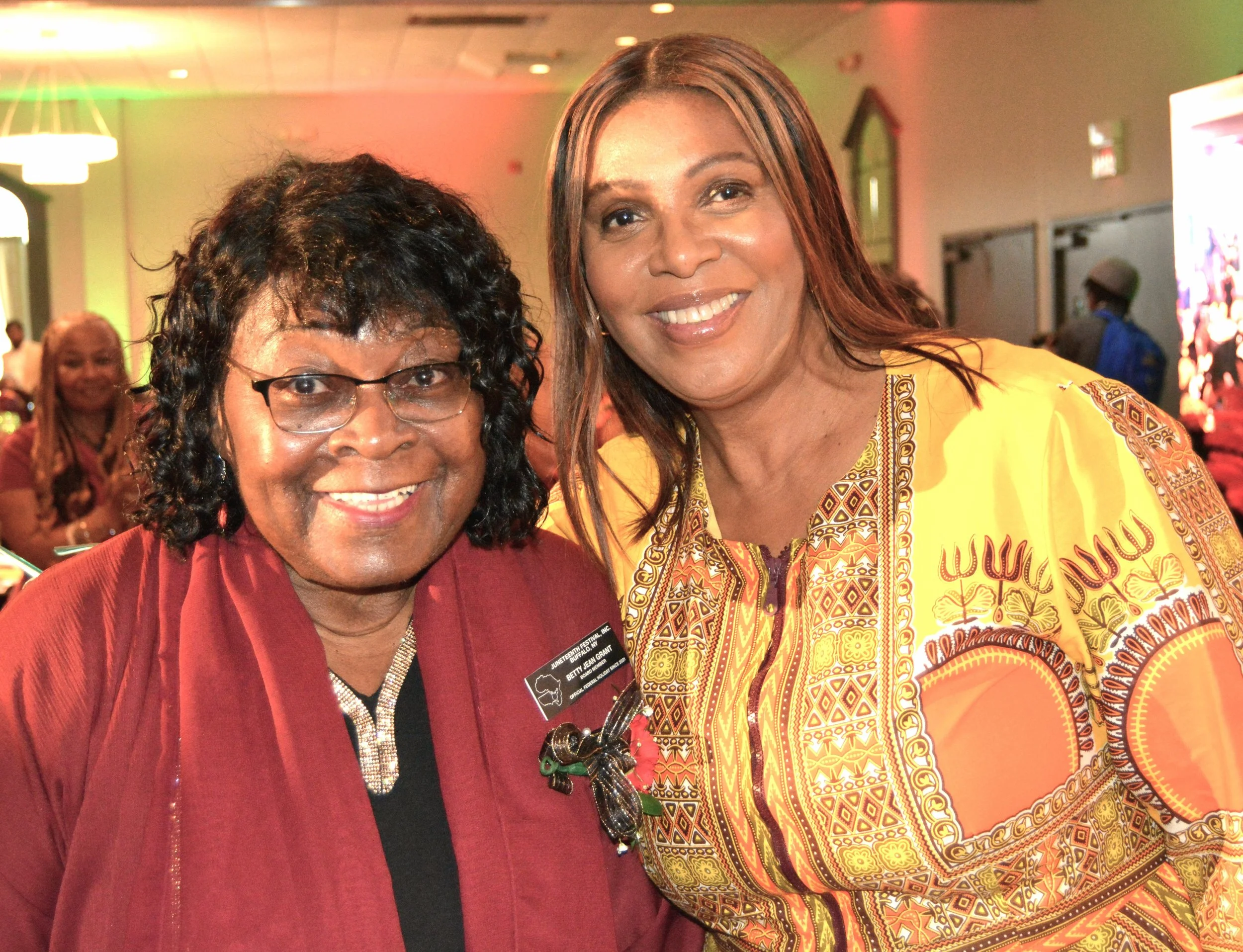 Betty Jean Grant (L) and AG  Letitia James (R)