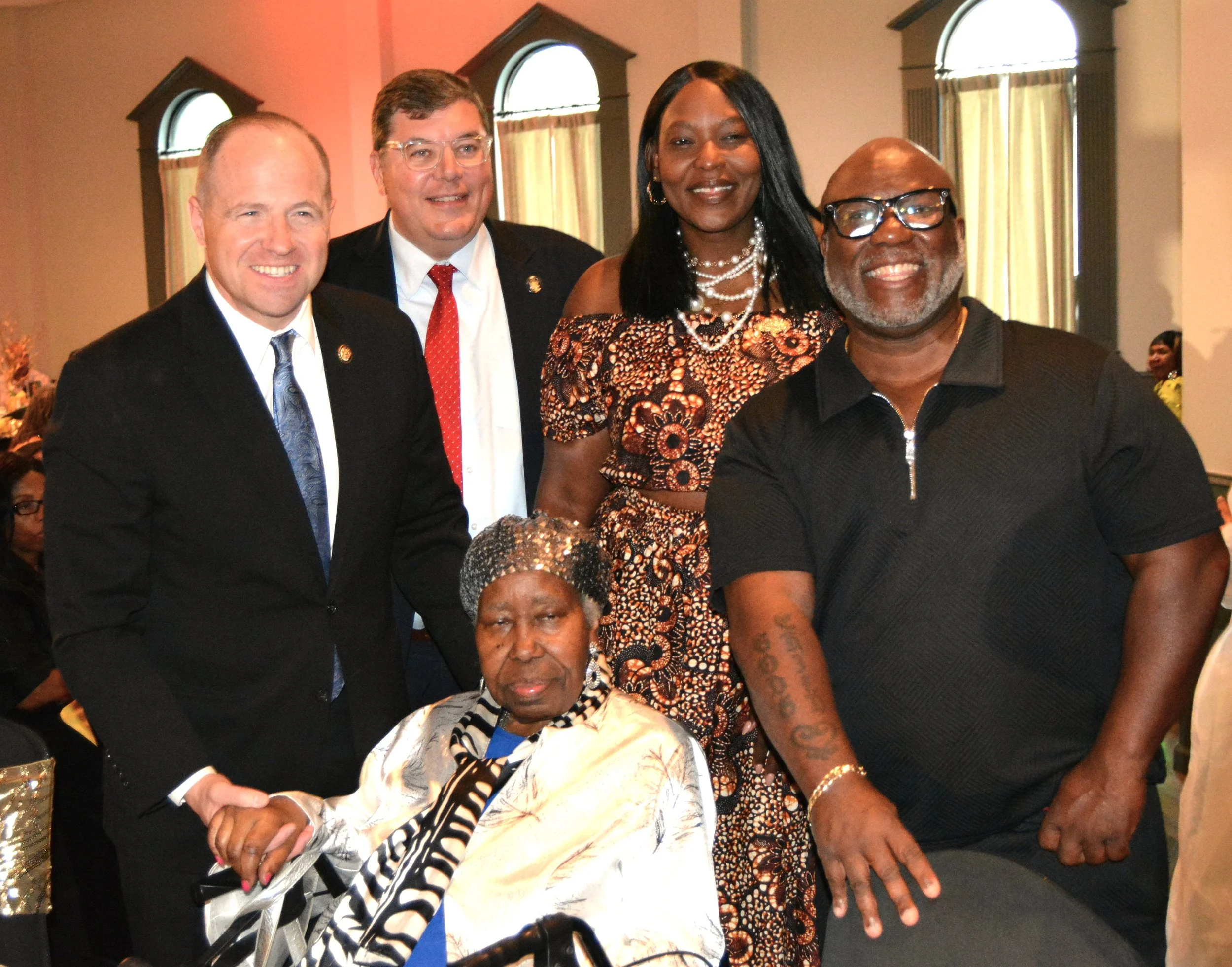 left-to-right Tim Kennedy, Jeremy  Zelner, Zeneta Everhart, Jesse Doyle, seated  Dr. Eva Doyle