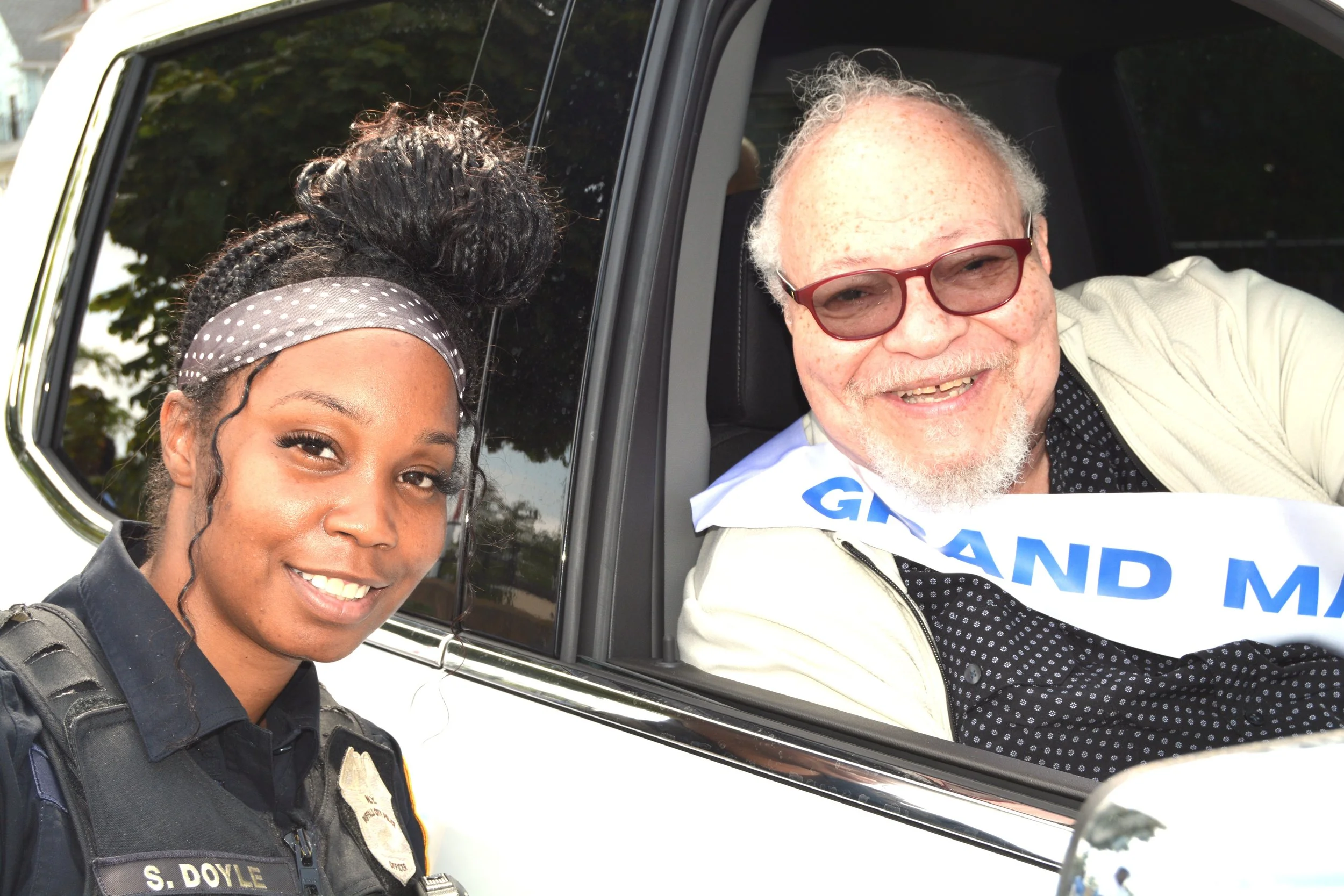 Officer Somalia Doyle and Grand Marshall, Stephan McKinley  Henderson