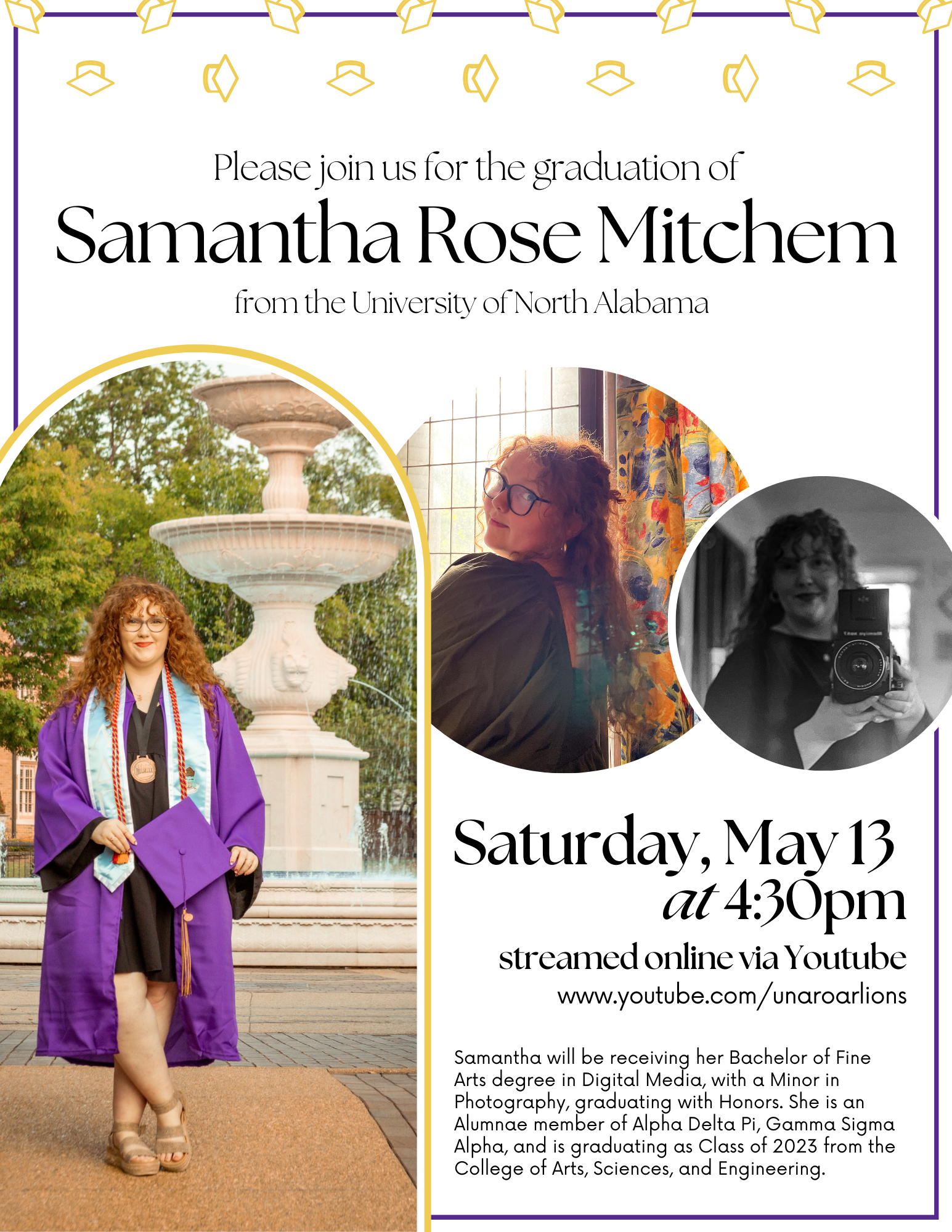 Samantha Mitchem Graduation Invitation, 2023
