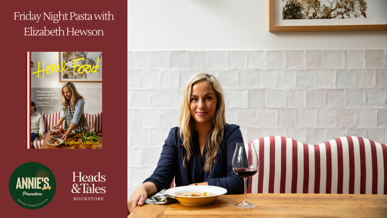Friday Night Pasta with Elizabeth Hewson (SOLD OUT)