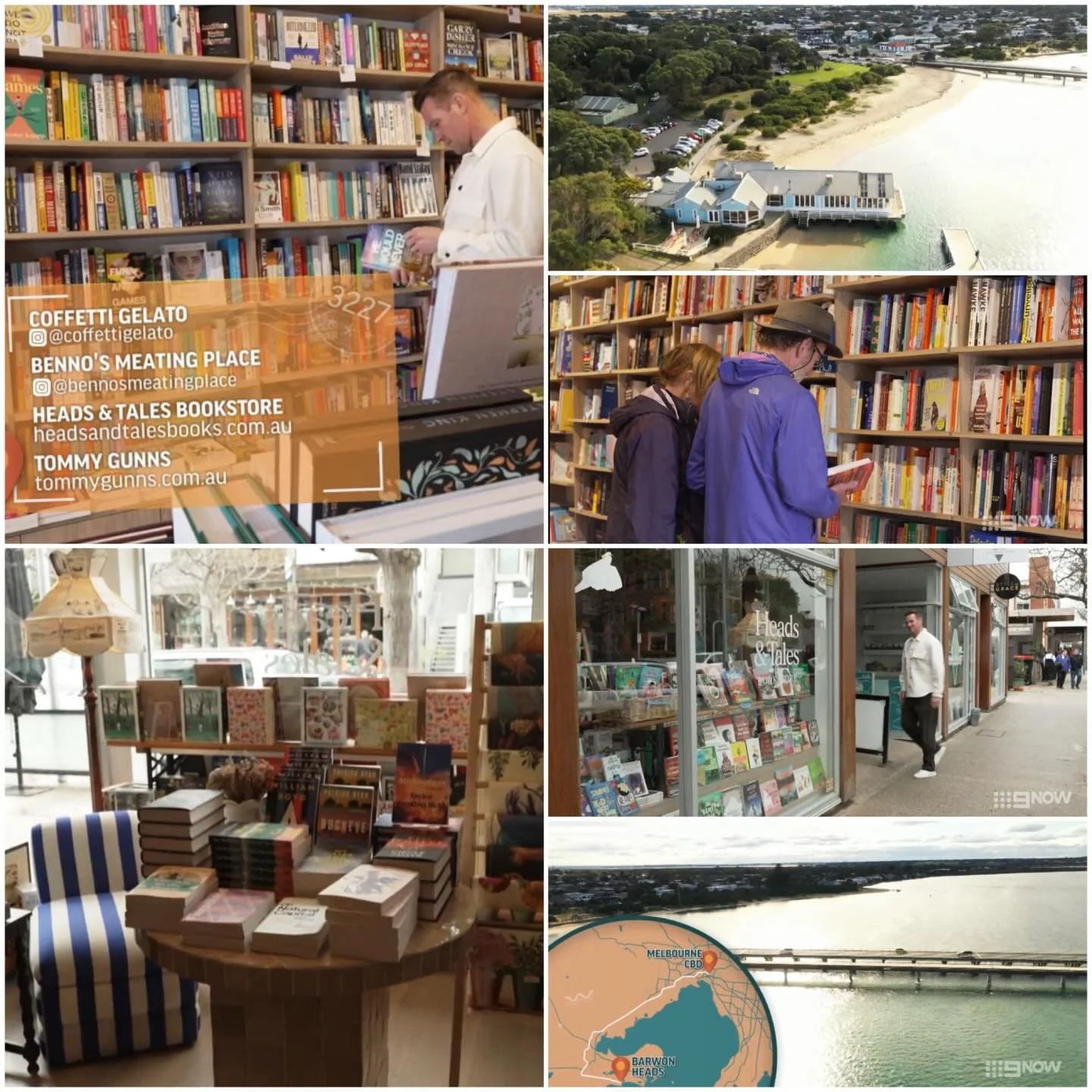 Such a thrill to see the bookstore on @9postcards yesterday! 🥰🎬✨ showing off our beautiful seaside village alongside @coffettigelato @bennosmeatingplace &amp; @tommygunnsbarwonheads 🤩