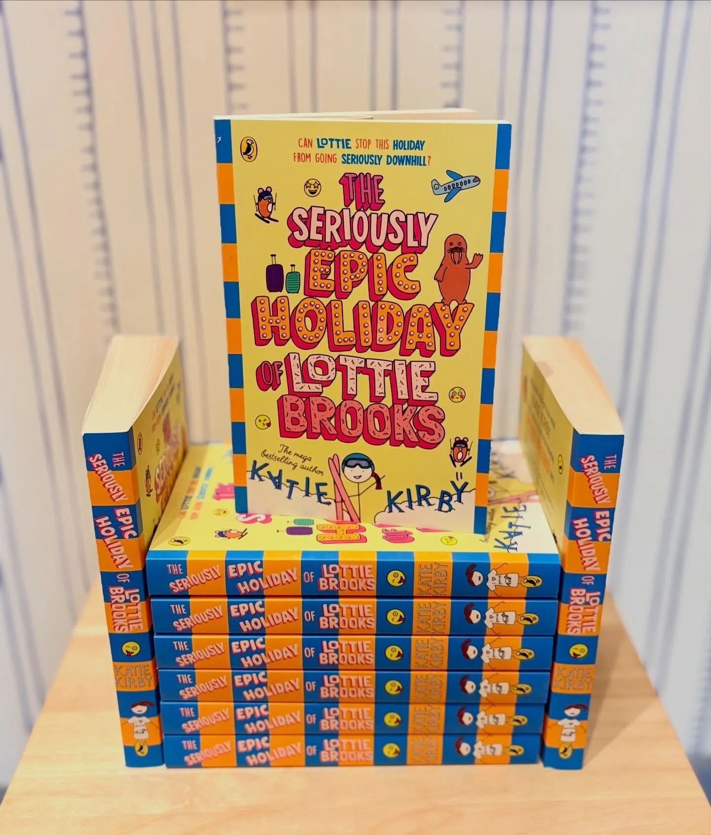 She&rsquo;s here!!!
The new Lottie Brooks adventure from @katiekirbyauthor is here 🤩 ✈️ 🎿 🍌 

What will happen when Lottie goes on her first skiiing holiday with Amber&hellip;? And what does the &lsquo;banana of destiny&rsquo; have in store for he