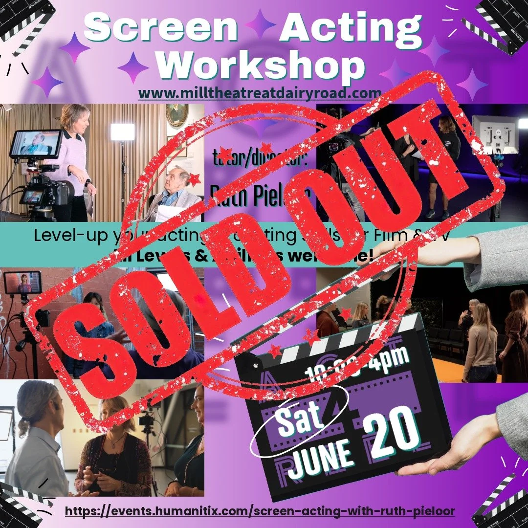 Our upcoming Screen Acting Workshop🎬 is SOLD OUT!!

So chuffed and looking forward to sharing and collaborating screen skills with local Actors soon!! 🥰

Stay tuned for the next Workshop...👌
@lexisekulessproductions 
@ruthieactor 
@act4reel.au 

#