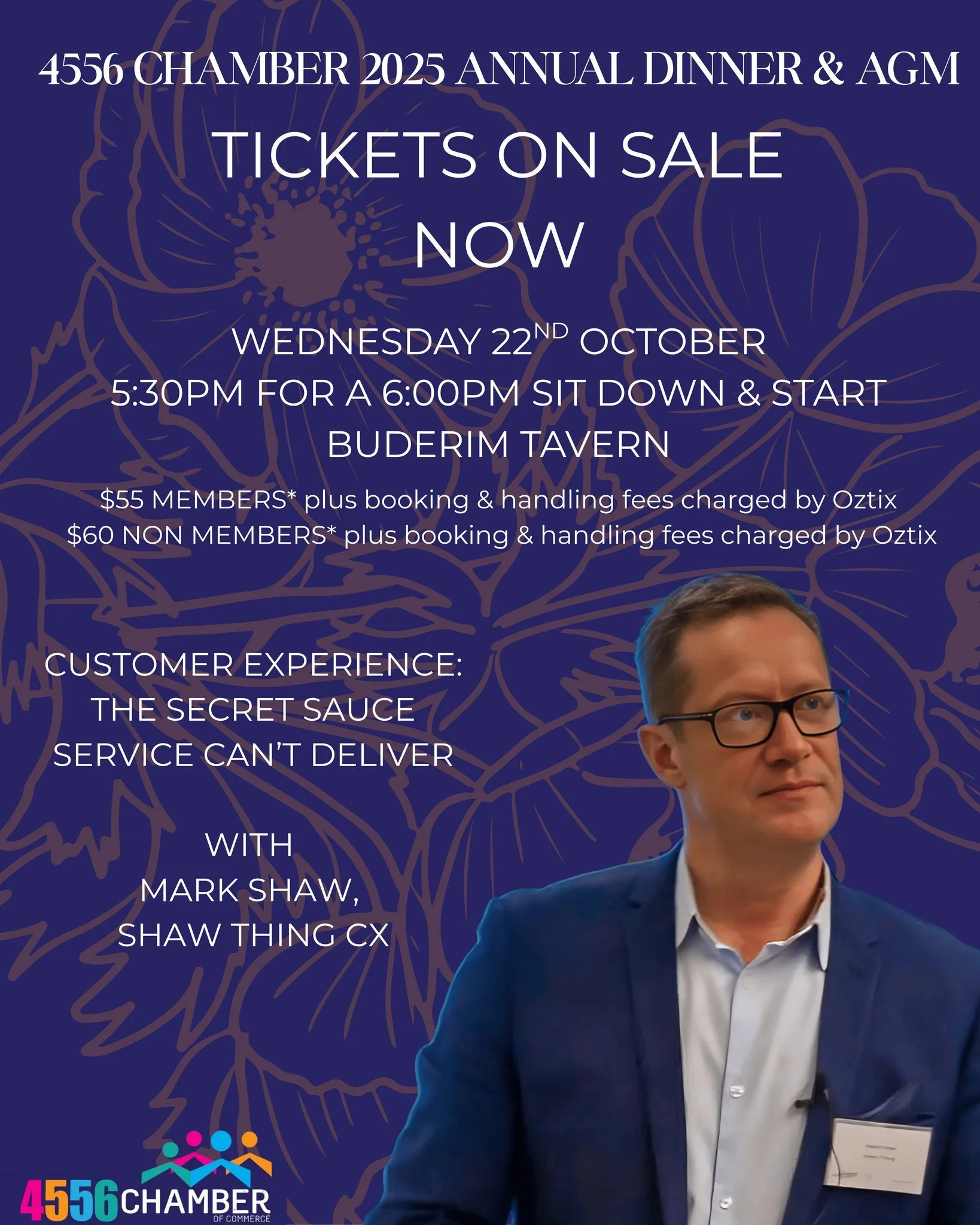 This night is always exceptional for the connection and camaraderie vibe in the room and the business inspiration flowing from our guest speaker who, this year, is MARK SHAW - MBA CXPA FIIDM FAIM from Shaw Thing CX.
Mark is an expert in Customer Exp