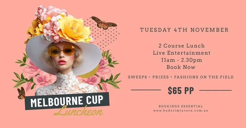 🎉 Celebrate Melbourne Cup at @buderimtavern Tuesday, 4th November 🏇✨
Our wonderful sponsor Buderim Tavern is hosting two incredible Melbourne Cup events this year there’s something for everyone!
🎩 Melbourne Cup Garden Party (12pm–3pm