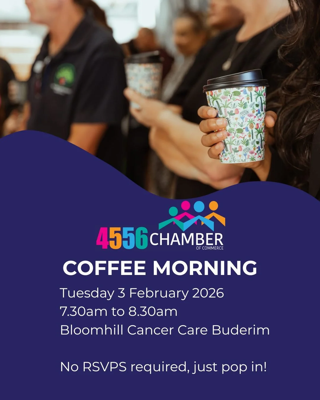 Join us for our first Coffee Catch Up of the year!

Start your day with some positive reinforcement from colleagues in the local business community. Who doesn't want to see some friendly people smiling, listening and engaging with you to lift your mi