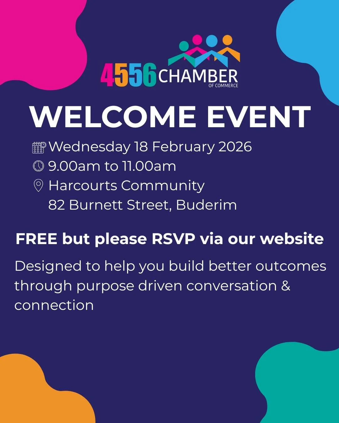 Our first WELCOME event is happening on 18 February, and we&rsquo;d love to see you there.

This is more than casual networking. It&rsquo;s a chance to connect on a deeper level, share your story, and truly get to know the people behind the businesse