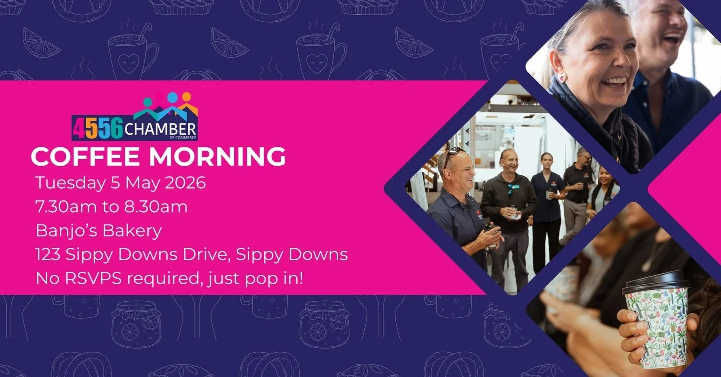 We&rsquo;re on for our Coffee Catch Up 

🌴Tuesday 5 May 
📍Banjo&rsquo;s Bakery Sippy Downs 
🕣 7.30-8.30am 

Everyone&rsquo;s invited 🎊 Buy your own coffee ☕️and breakkie snack 🥐 and chat away with some colleagues in business👌 

Start the day on