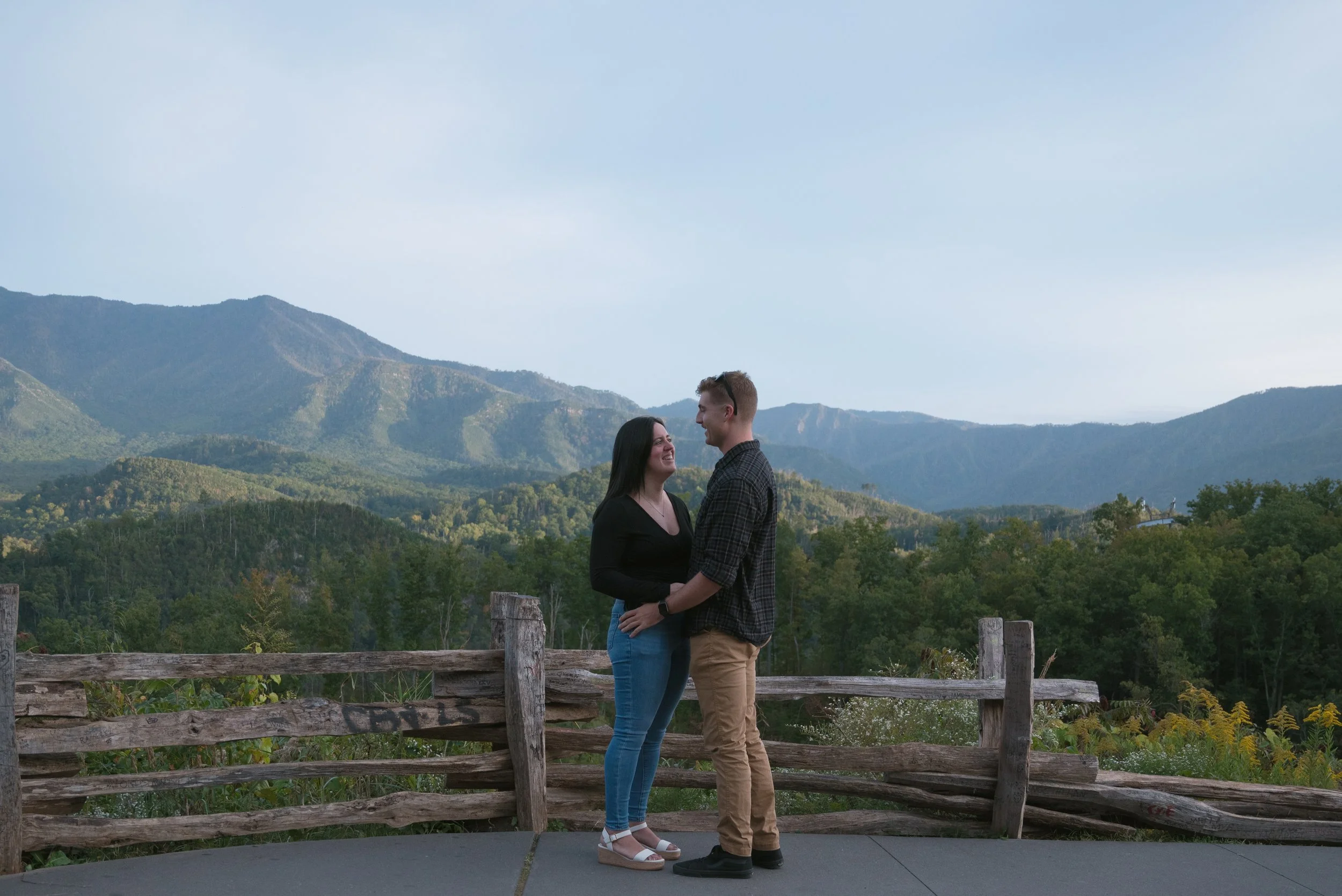A Gatlinburg Proposal viewing The Smoky Mountains