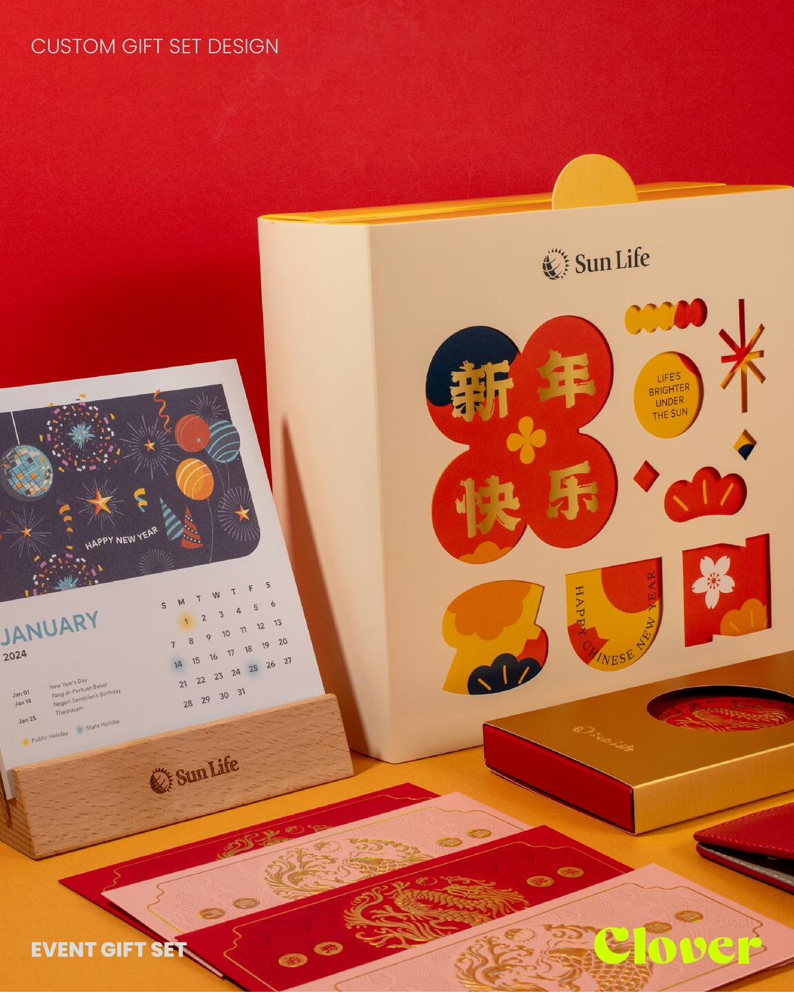 Unwrapping happiness with our Sunlife Gift Set design! 🌟🎁 

Swipe left to explore our captivating designs, featuring exquisite gift boxes, calendars, and exclusive Chinese New Year ang paus.

Ready to infuse your brand with our distinctive touch? 

