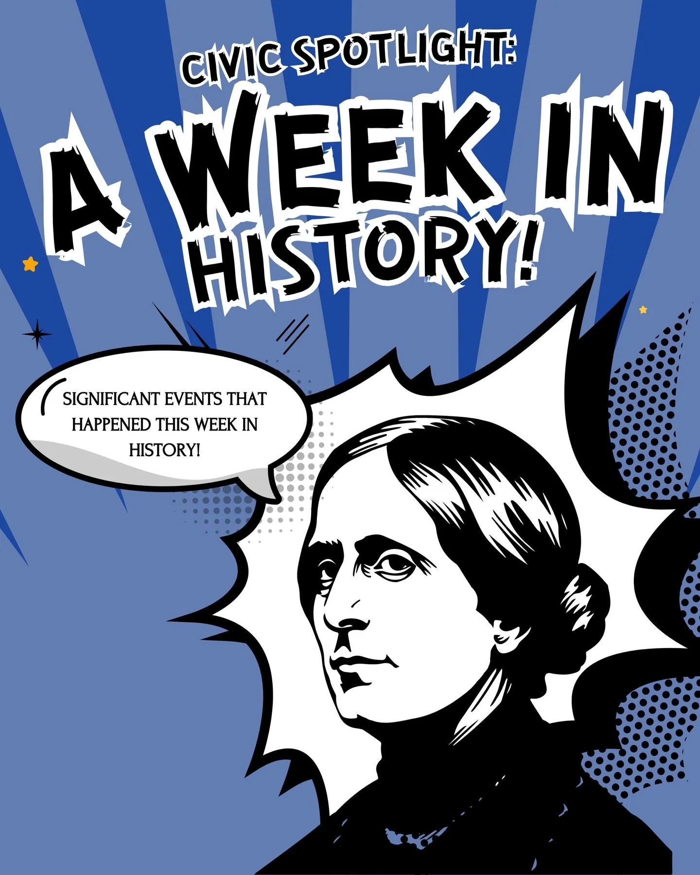 Big moves, big history. Here&rsquo;s what happened this week. ✨📚
&bull;
&bull;
&bull;
#civicspotlight #actionacademy #explorepages #democracy #history