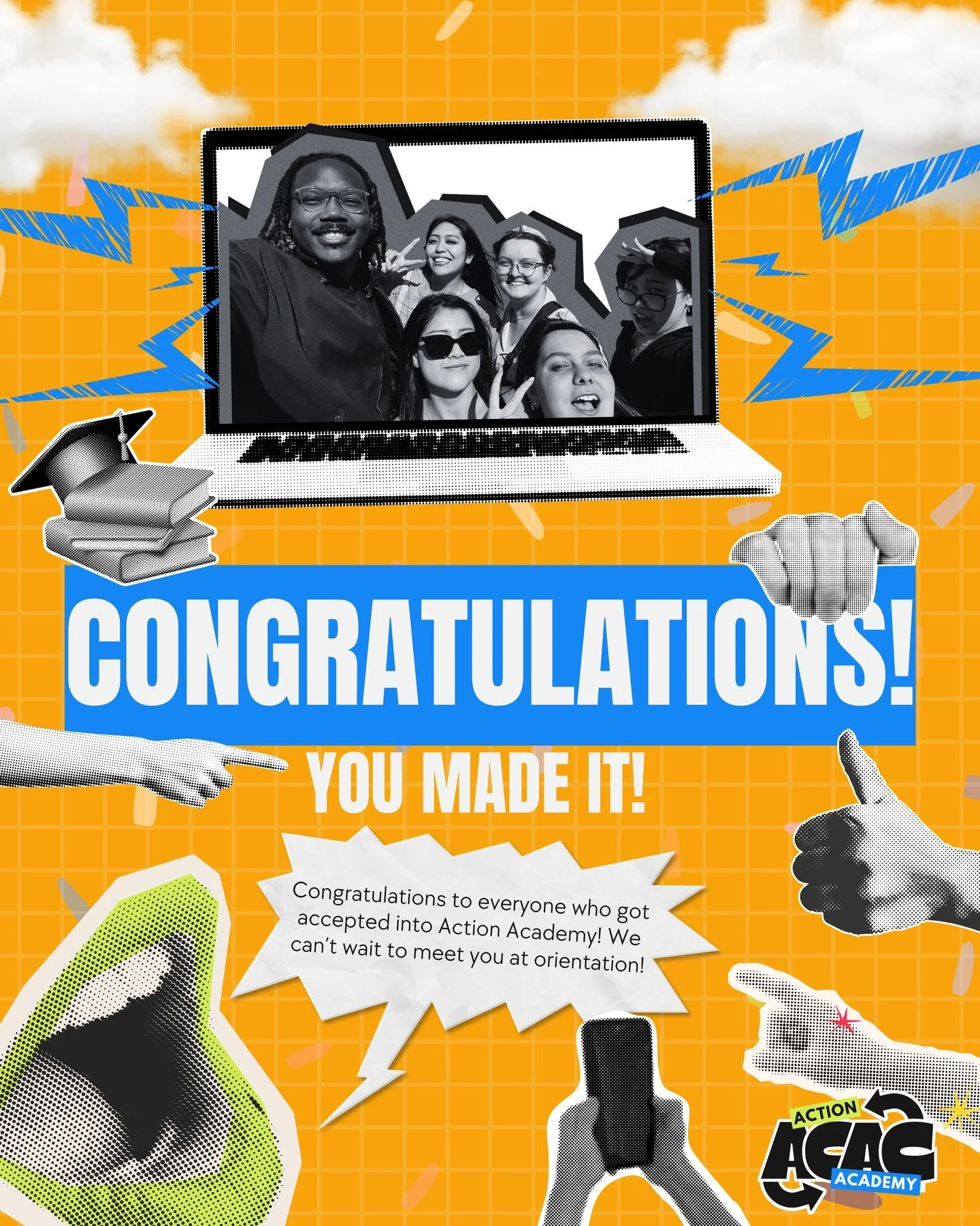Congratulations to everyone who got accepted!! We can&rsquo;t to meet you guys this summer😎📚☀️
&bull;
&bull;
&bull;
#actionacademy #congratulations #accepted #genz #civicaction