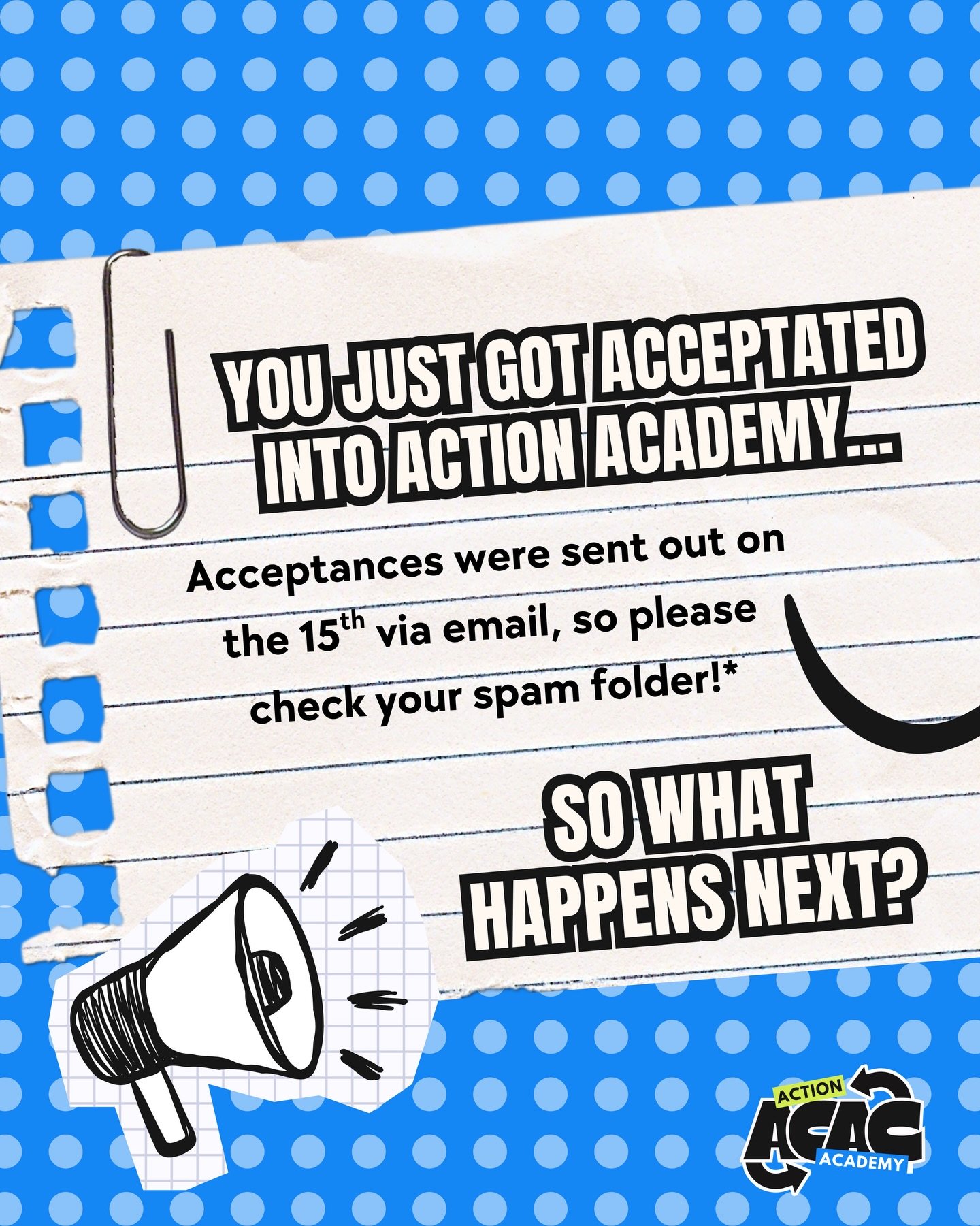Reminder to check your email (and spam!) for your acceptance 📩
Make sure you&rsquo;re ready for Orientation 1 &amp; 2👩🏾&zwj;💻
This is where your journey starts and we can&rsquo;t wait to meet all of you!💛
&bull;
&bull;
&bull;
#actionacademy #gen